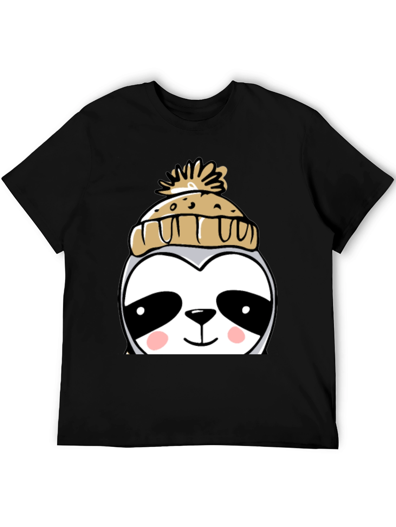 Cute Sloth with Winter Hat Graphic Tee