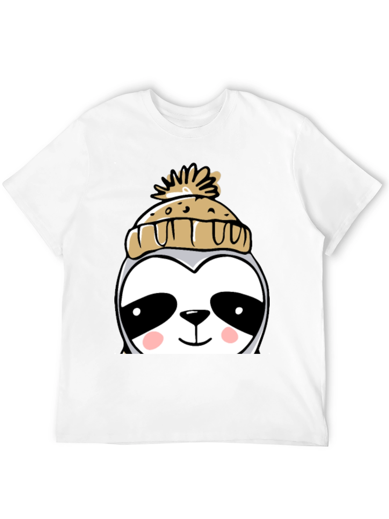 Cute Sloth with Winter Hat Graphic Tee