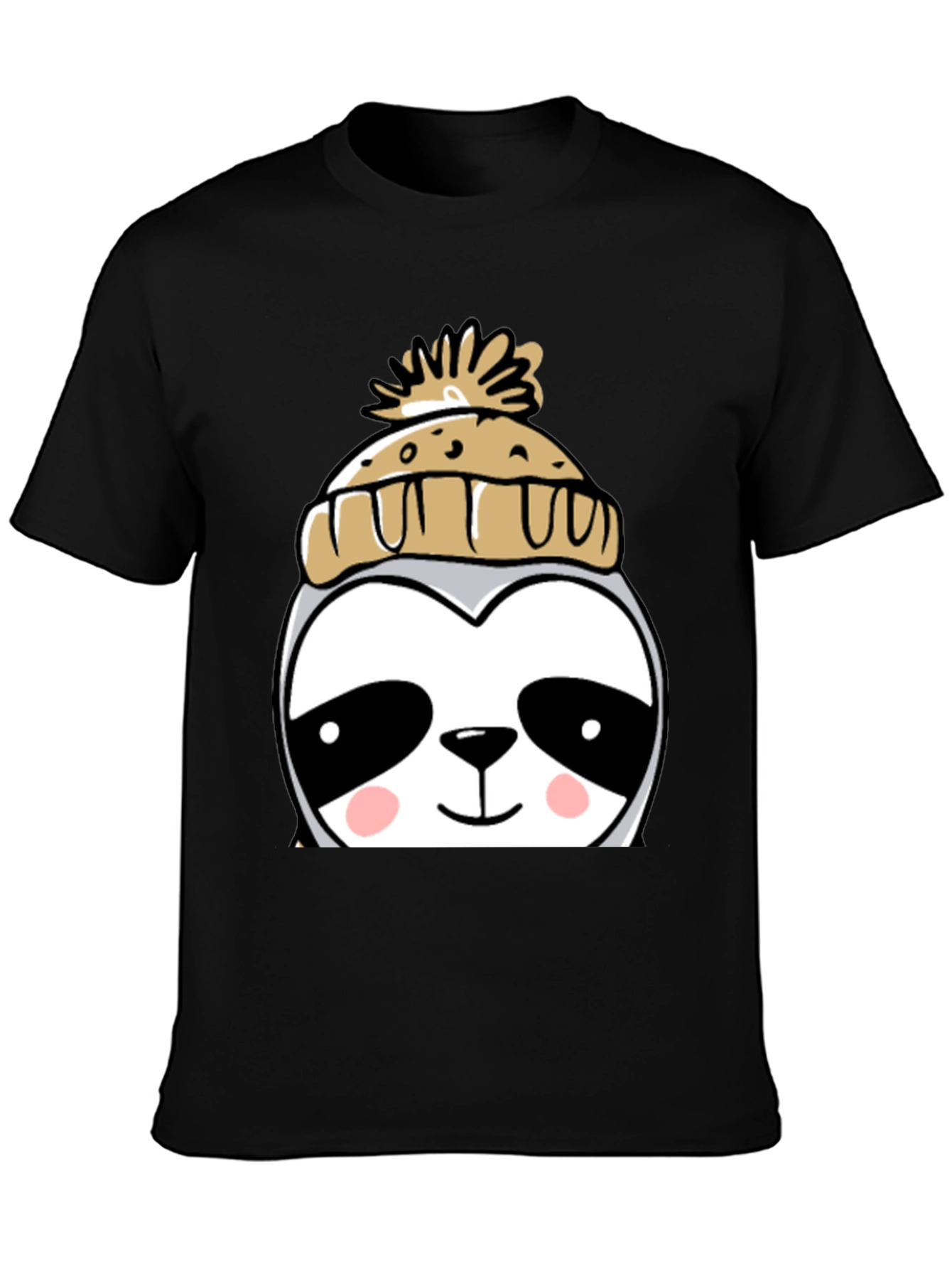 Cute Sloth with Winter Hat Graphic Tee