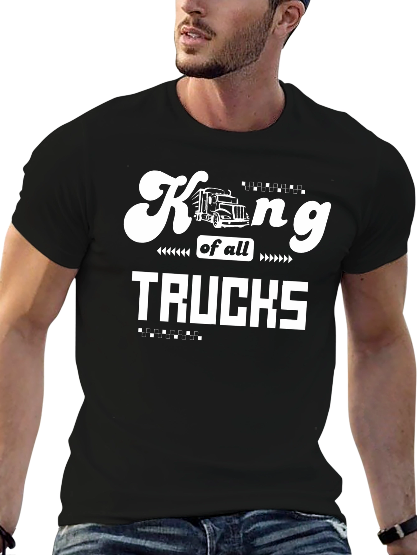 King of all Trucks Black Graphic Tee