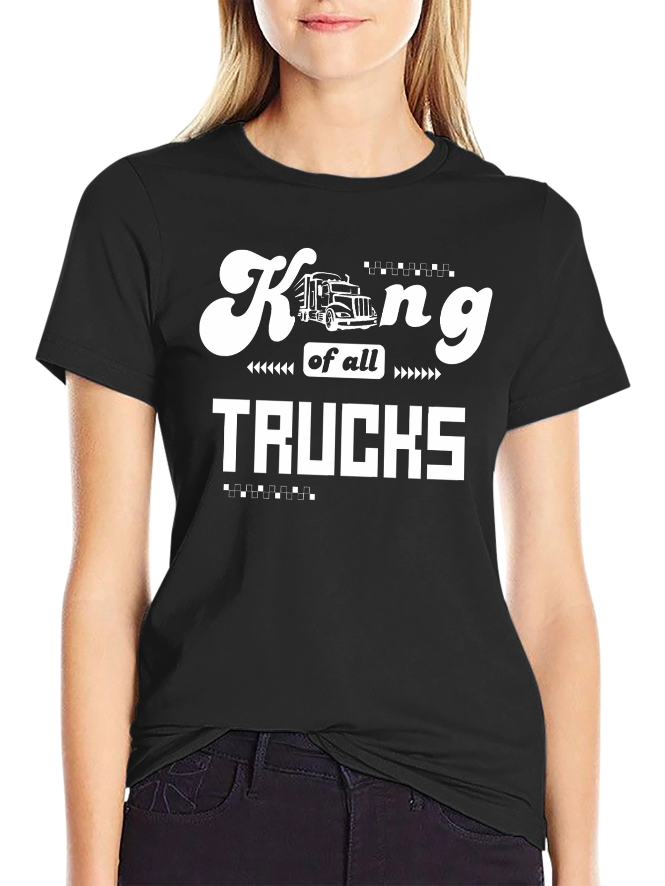 King of all Trucks Black Graphic Tee