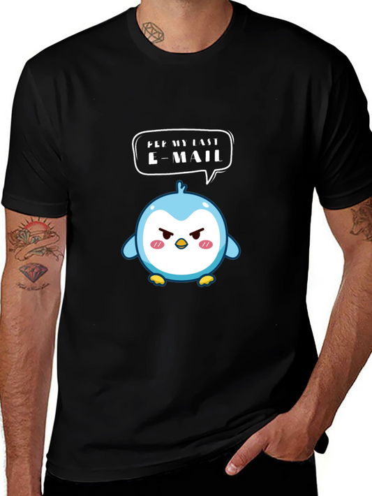 Angry Email Penguin Graphic T-Shirt