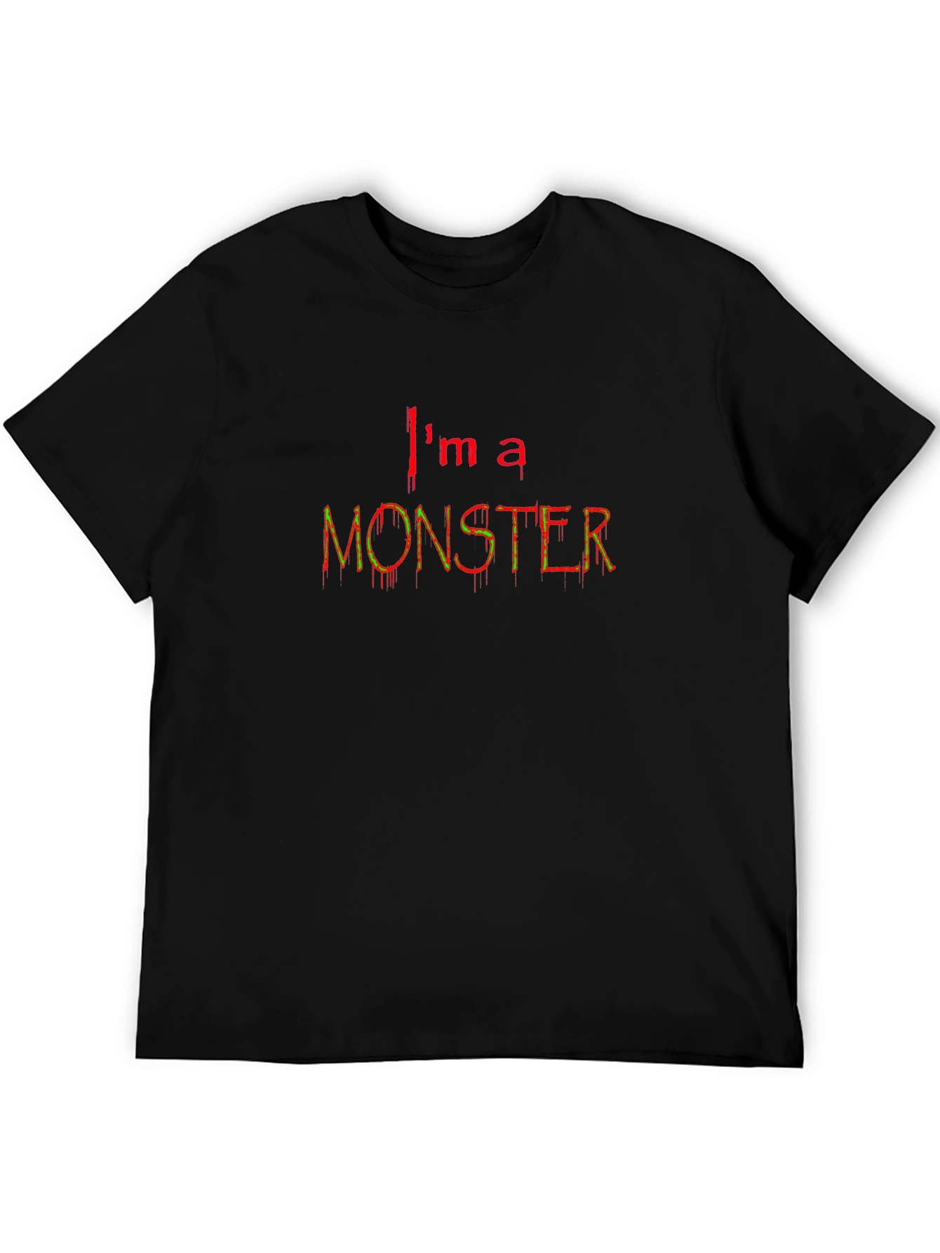 Im a Monster Graphic Tee - Black Cotton T-Shirt