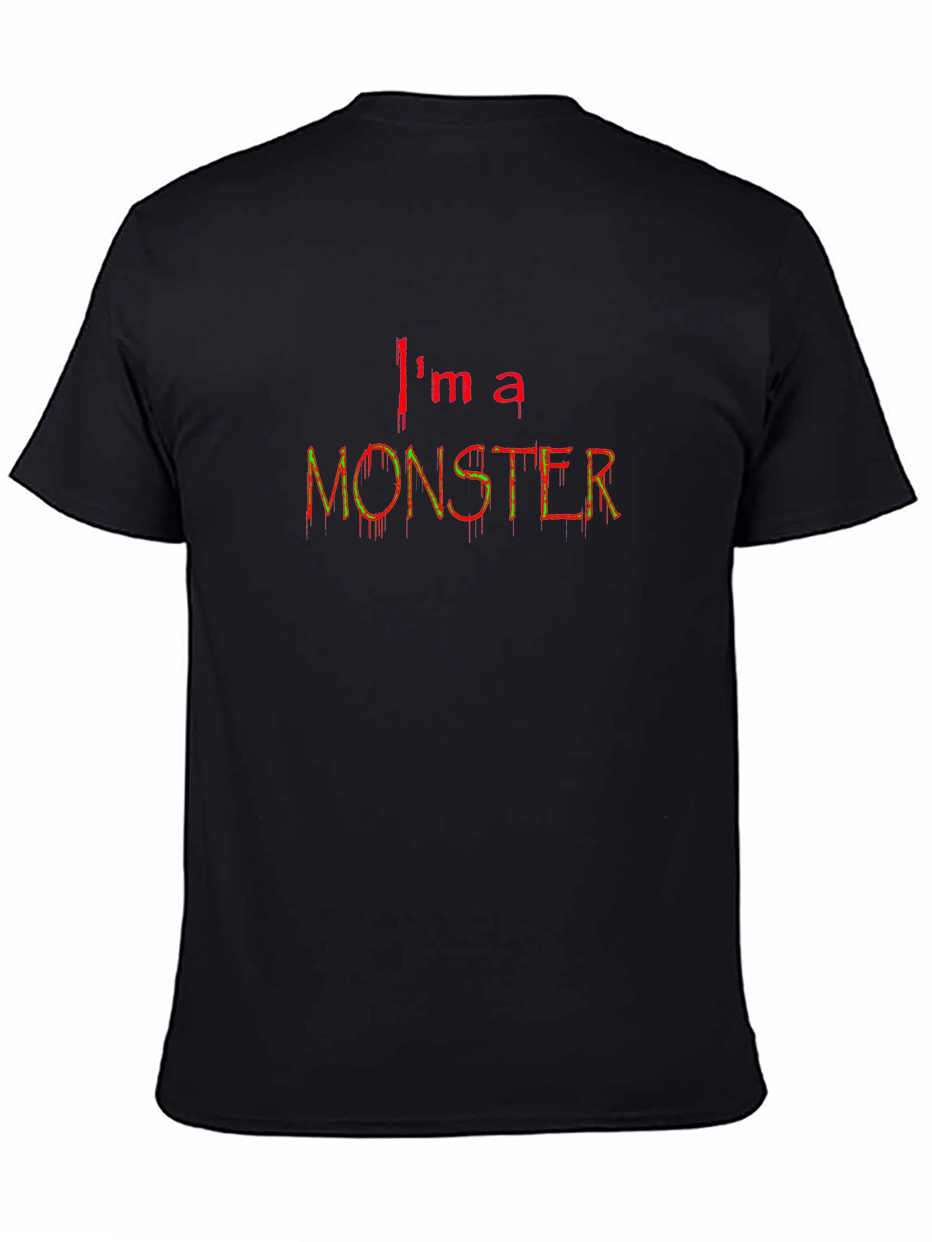 Im a Monster Graphic Tee - Black Cotton T-Shirt