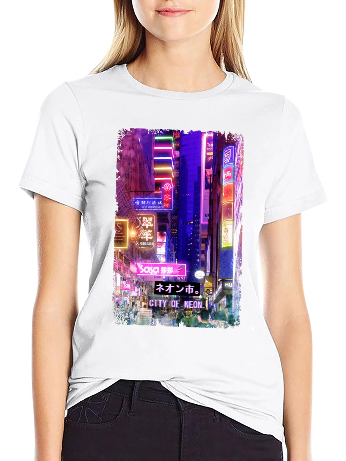 City of Neon Graphic T-Shirt
