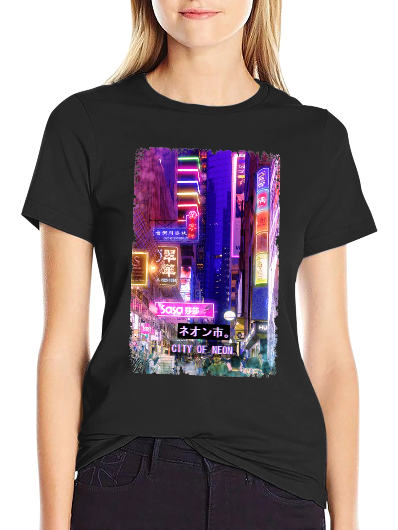City of Neon Graphic T-Shirt