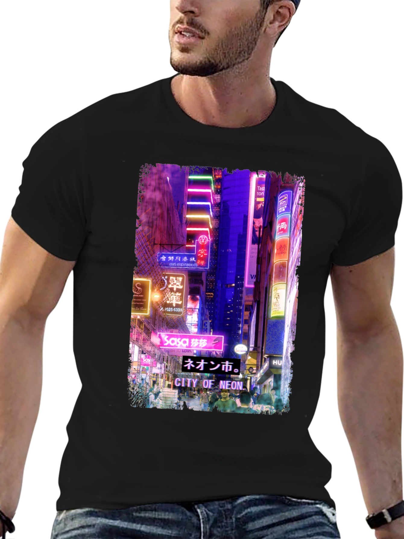 City of Neon Graphic T-Shirt