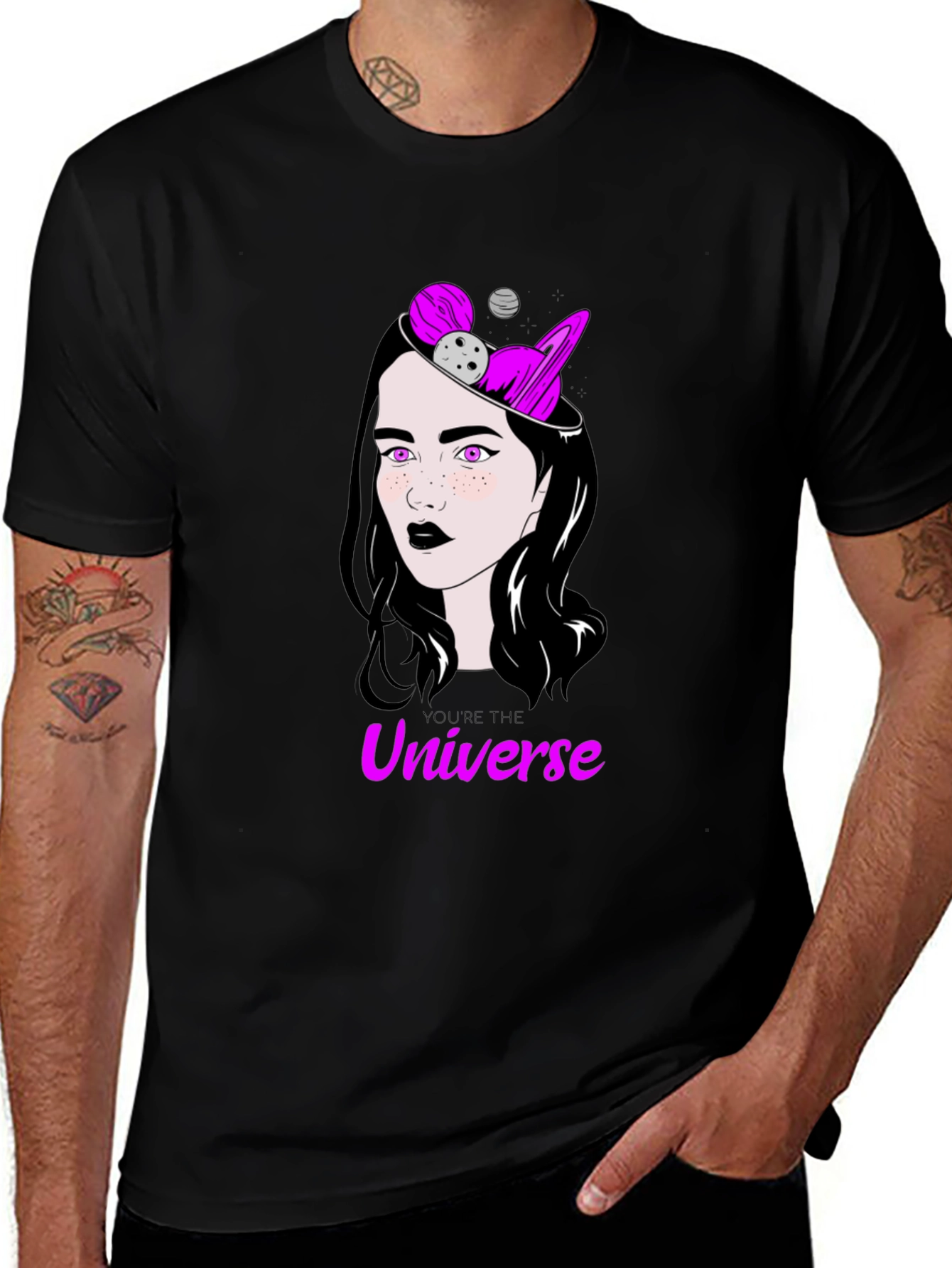 Universe Mind T-Shirt - Cosmic Woman Graphic Tee