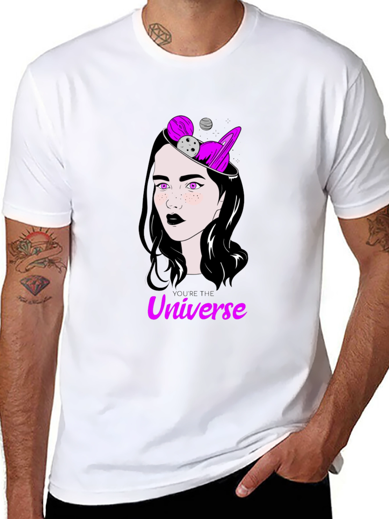 Universe Mind T-Shirt - Cosmic Woman Graphic Tee