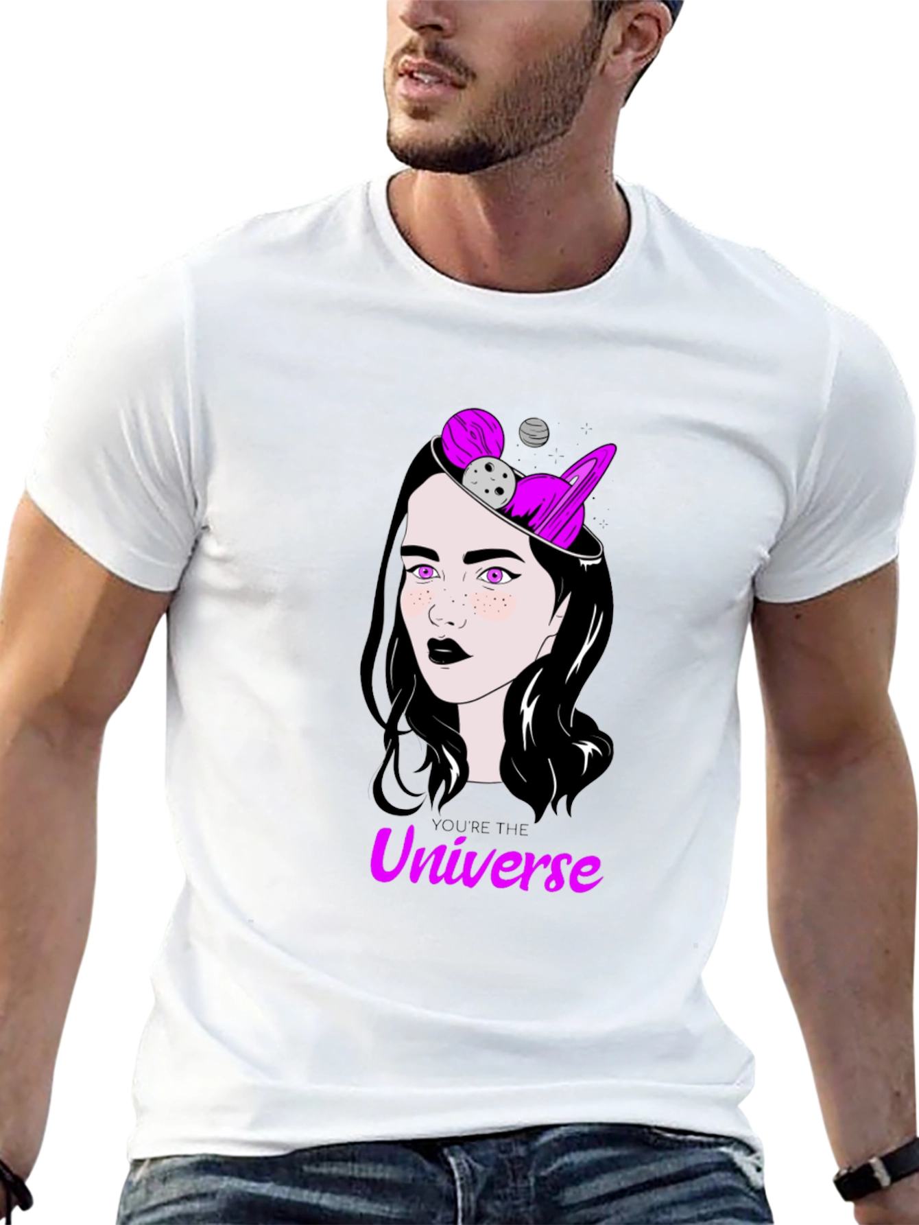 Universe Mind T-Shirt - Cosmic Woman Graphic Tee