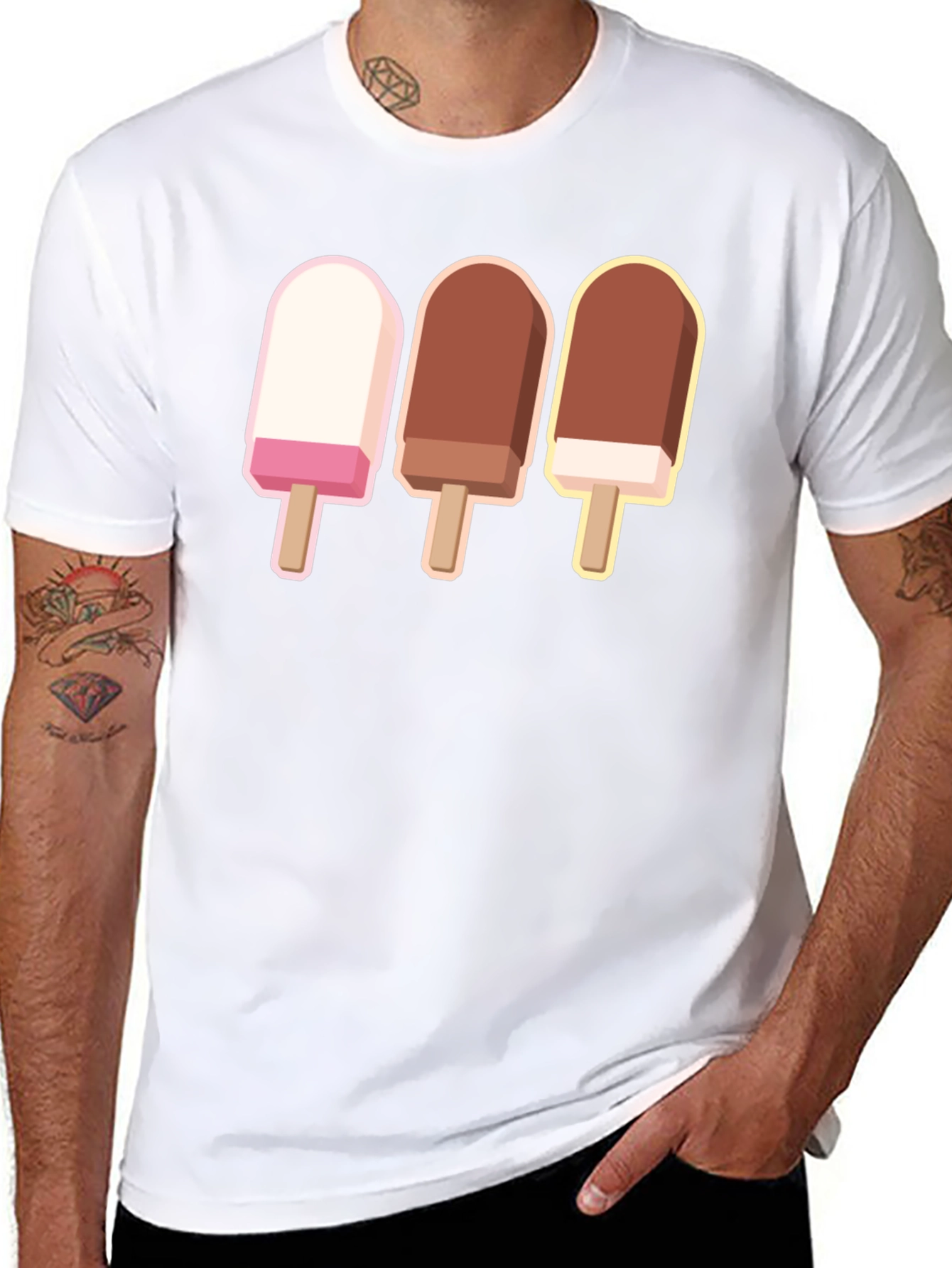 Ice Cream Pops Graphic T-Shirt - Sweet Summer Style