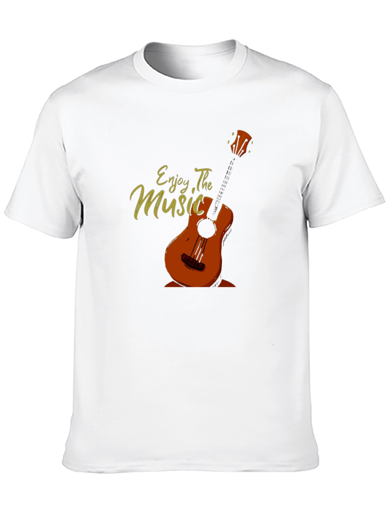 Enjoy The Music Graphic Print Black T-Shirt