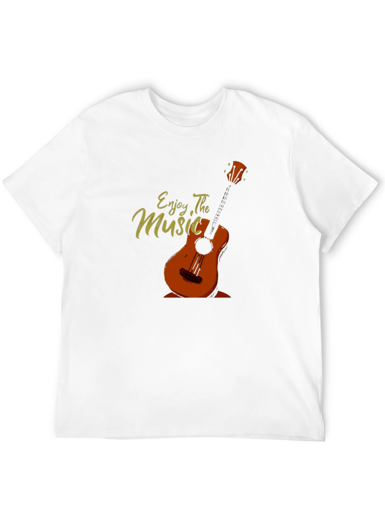 Enjoy The Music Graphic Print Black T-Shirt