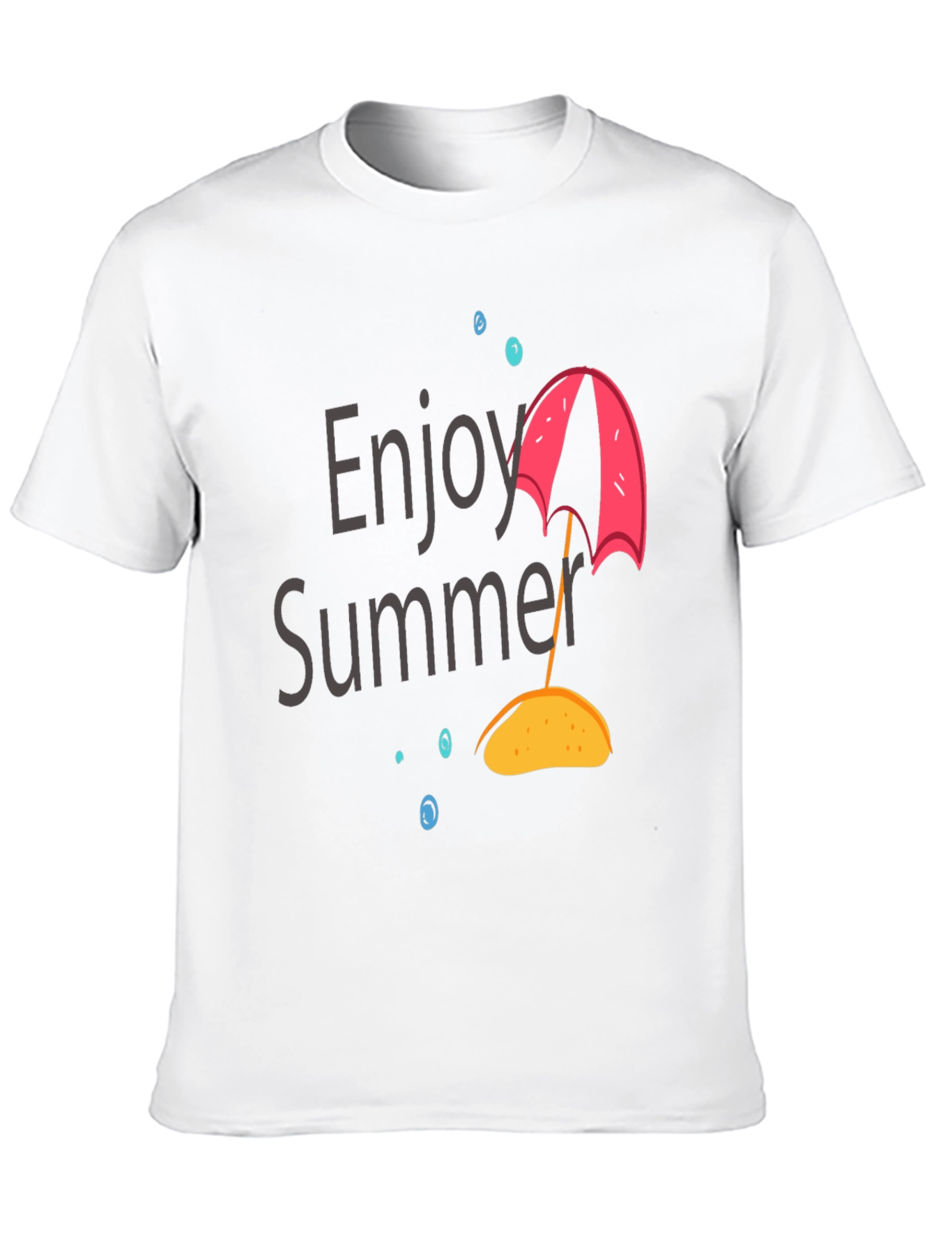 Enjoy Summer Graphic T-Shirt - Black Cotton Tee