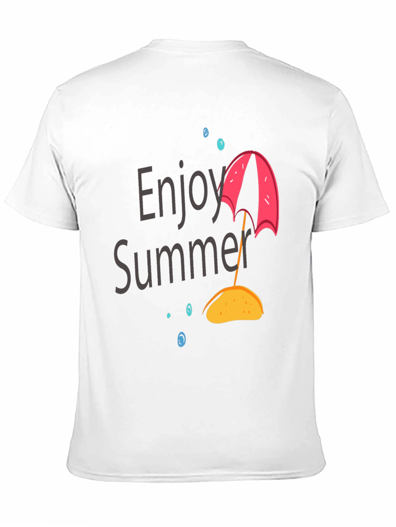 Enjoy Summer Graphic T-Shirt - Black Cotton Tee