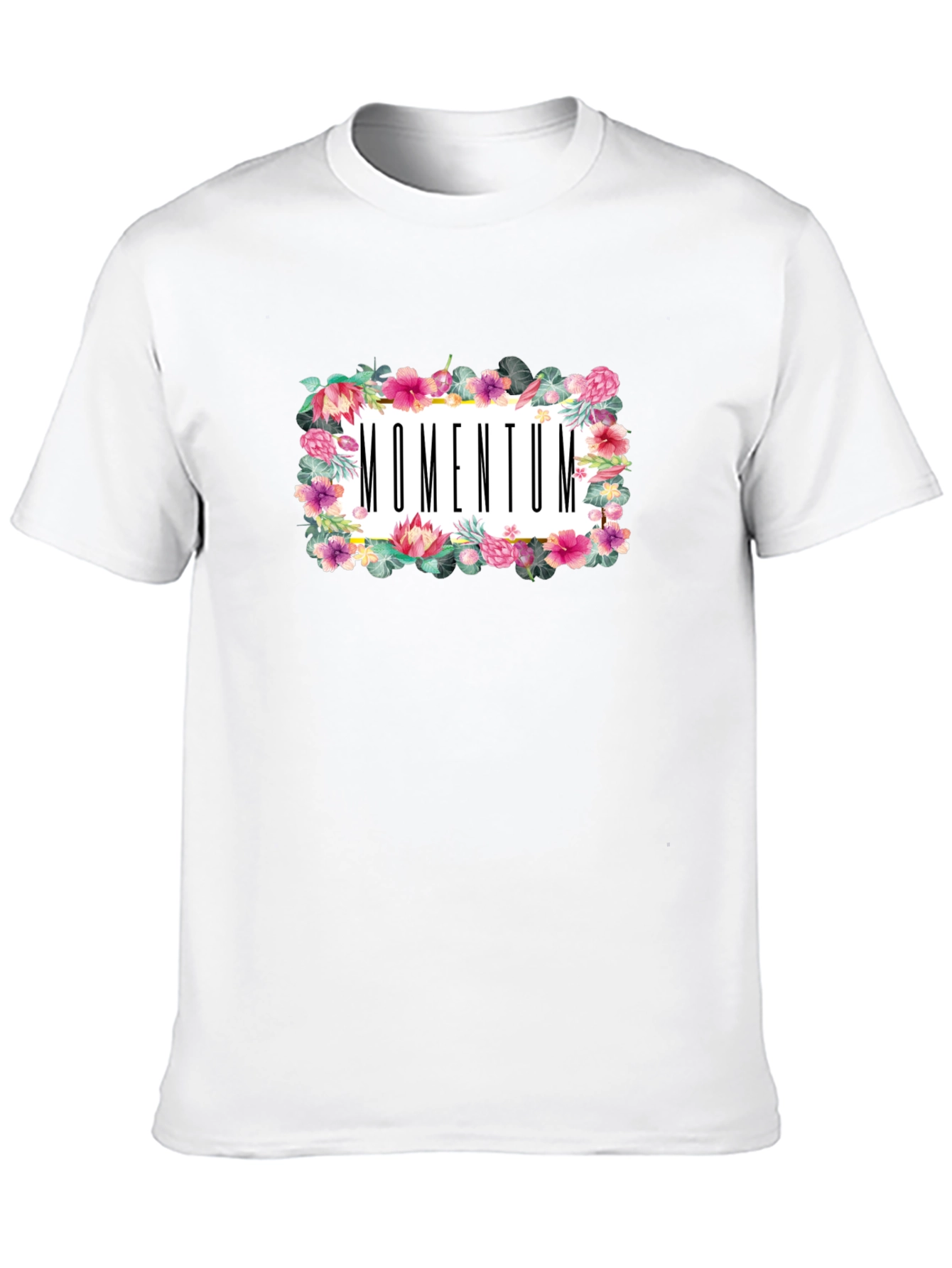 Momentum Floral Graphic Black T-Shirt