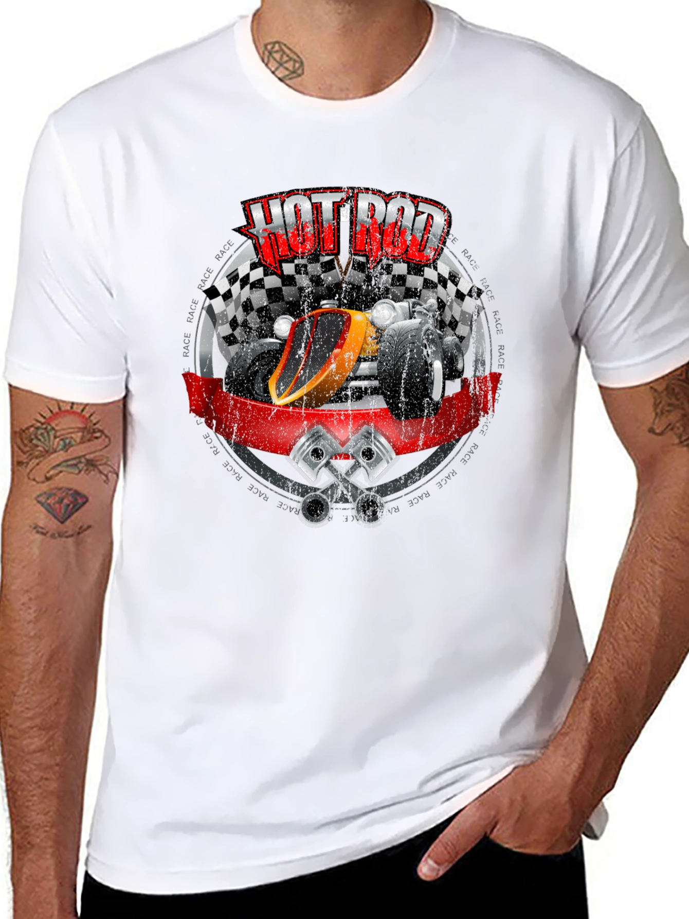 Hot Rod Graphic Tee - Race Car T-Shirt