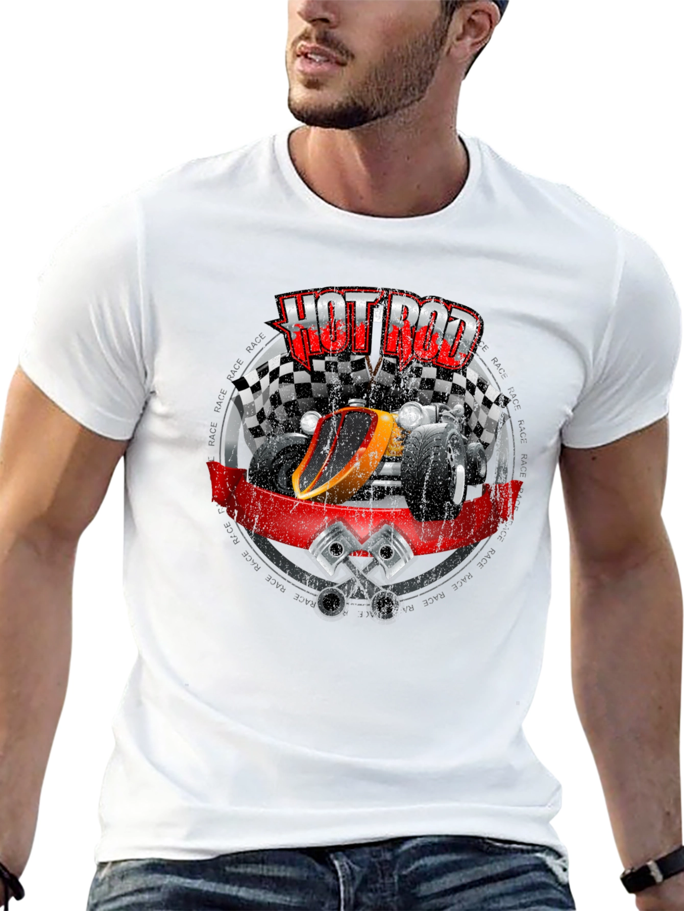 Hot Rod Graphic Tee - Race Car T-Shirt