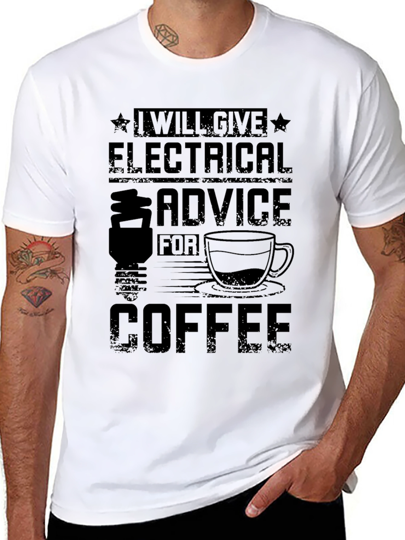 Electrical Advice for Coffee T-Shirt - Electrician Gift