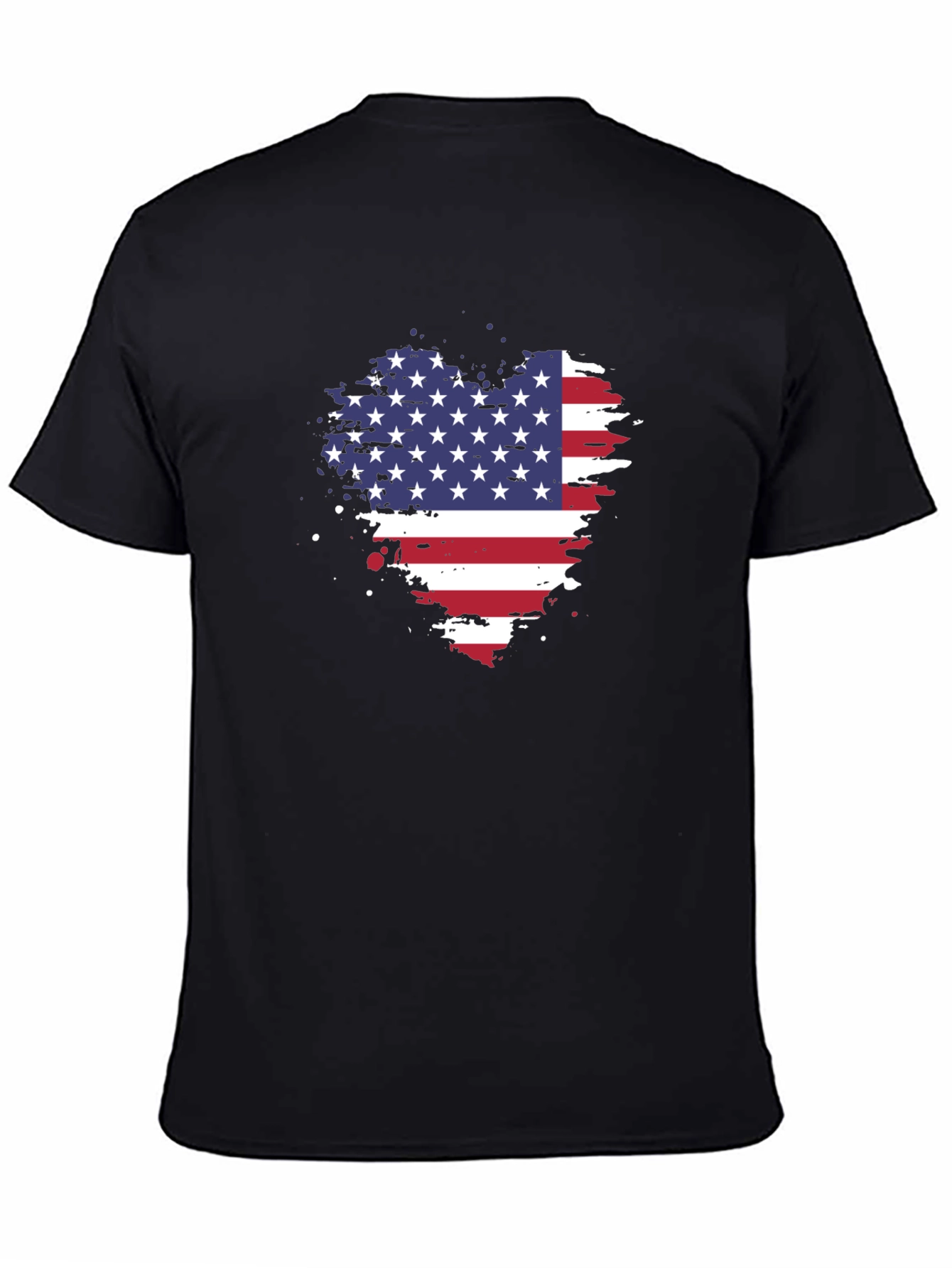 USA Flag Heart T-Shirt Patriotic