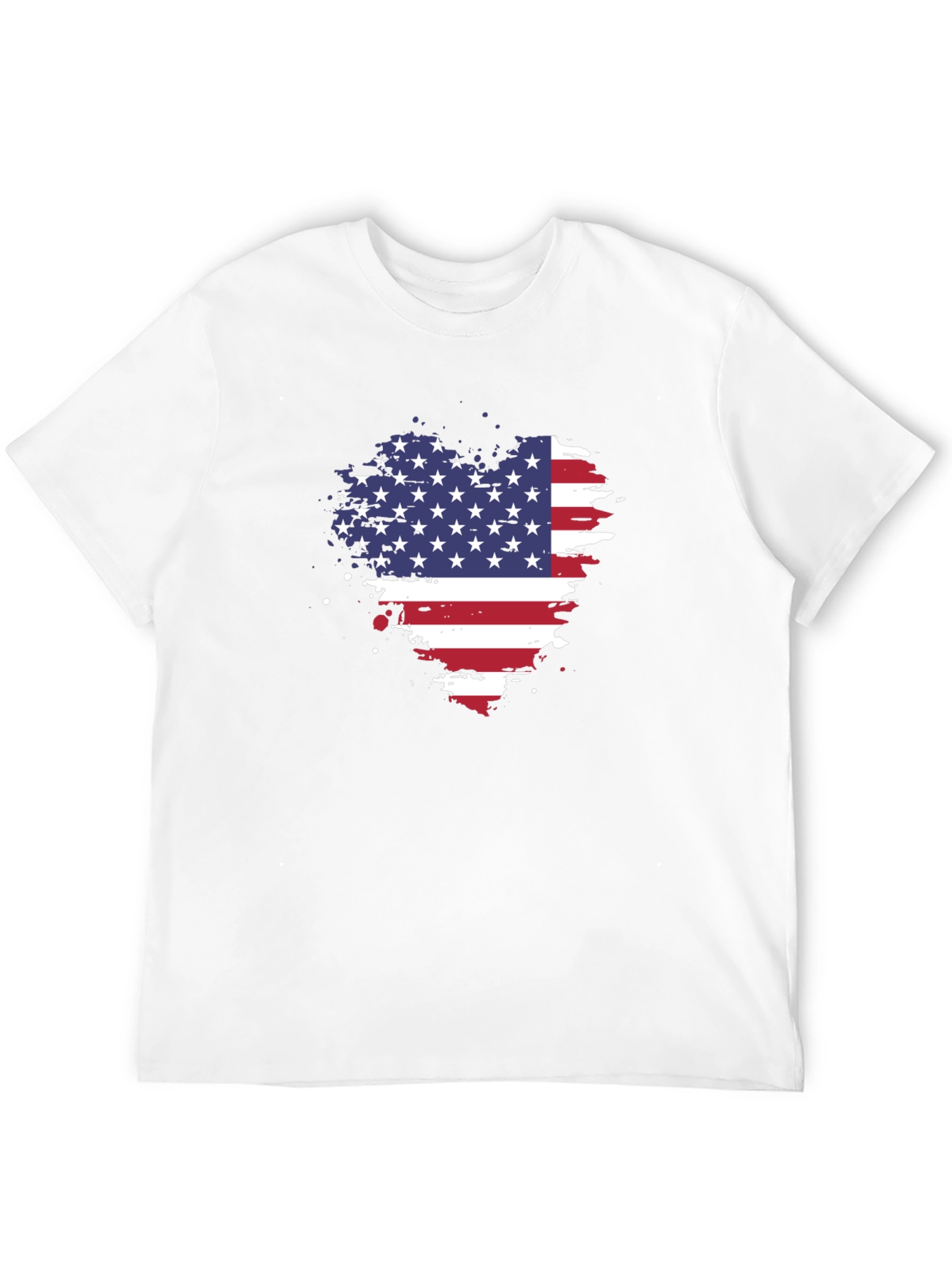 USA Flag Heart T-Shirt Patriotic