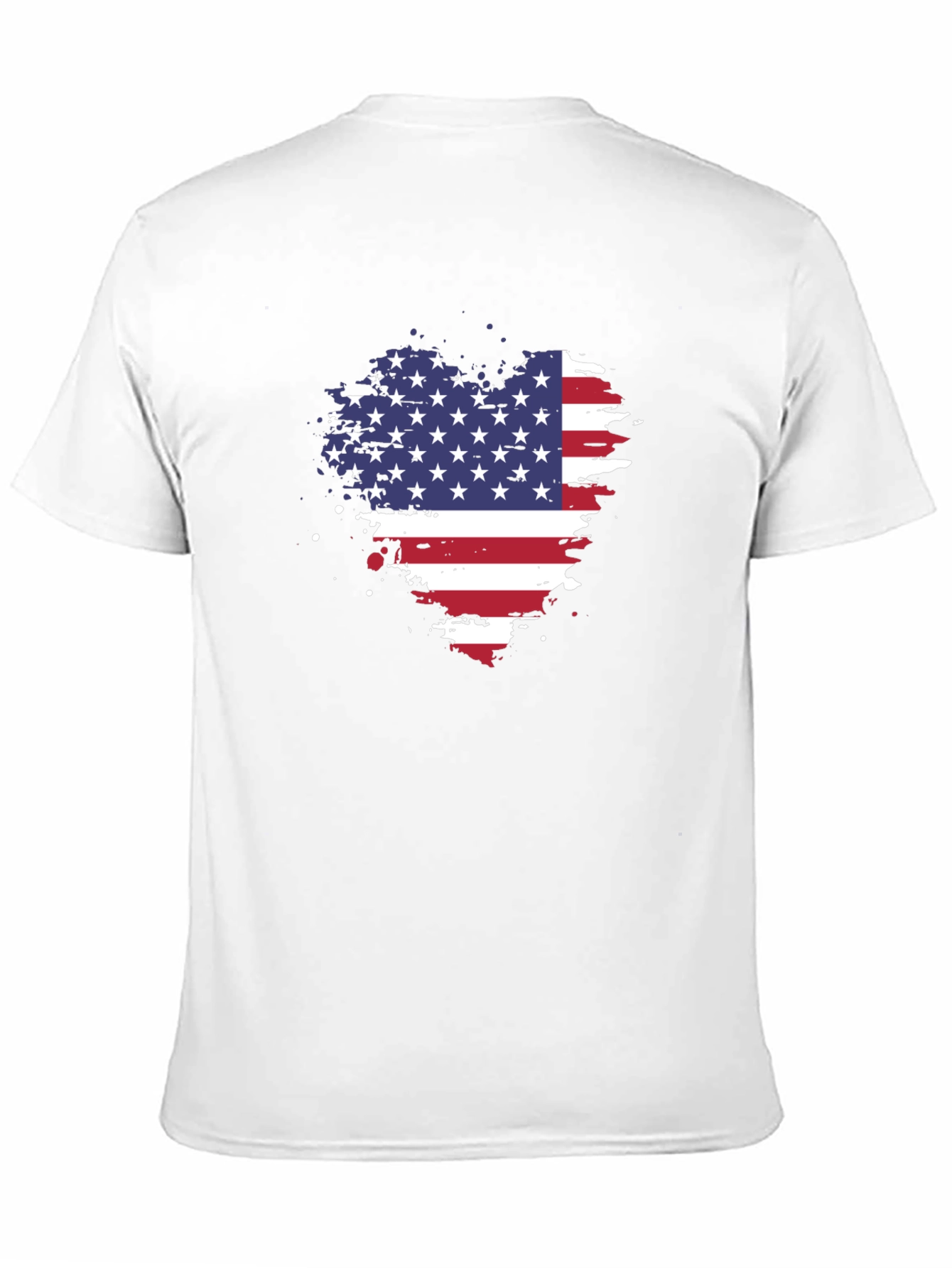 USA Flag Heart T-Shirt Patriotic