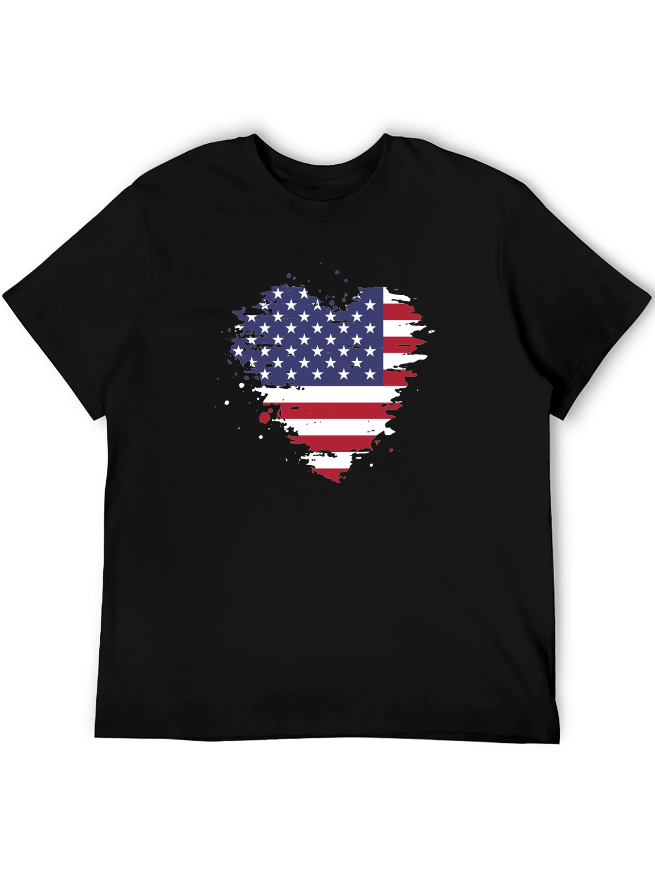USA Flag Heart T-Shirt Patriotic