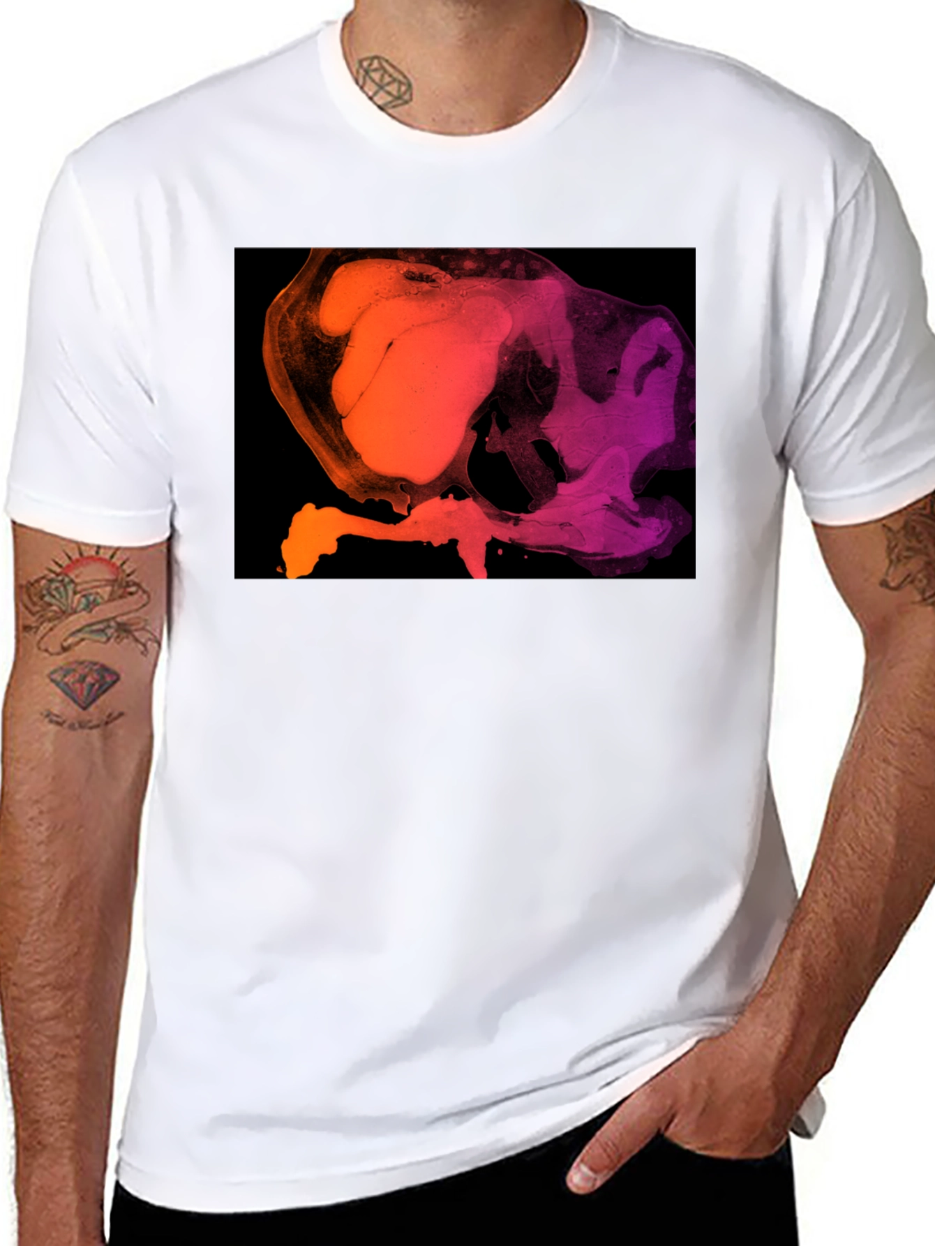 Abstract Gradient T-Shirt - Modern Art Tee