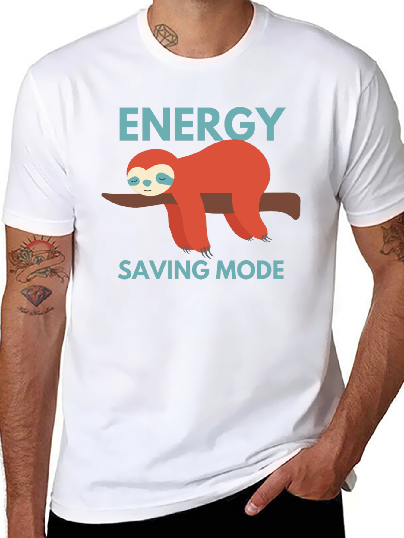 Energy Saving Mode Sloth Graphic Tee