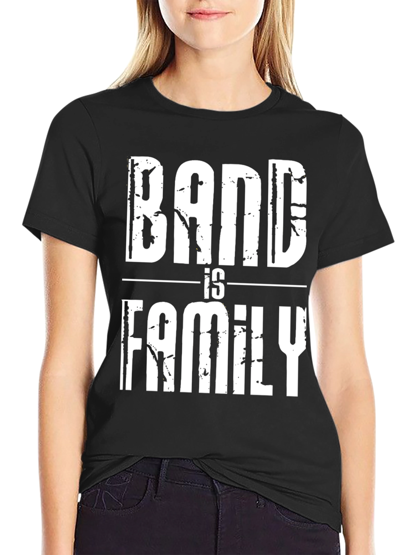 Band is Family Graphic Tee - Black Cotton T-Shirt