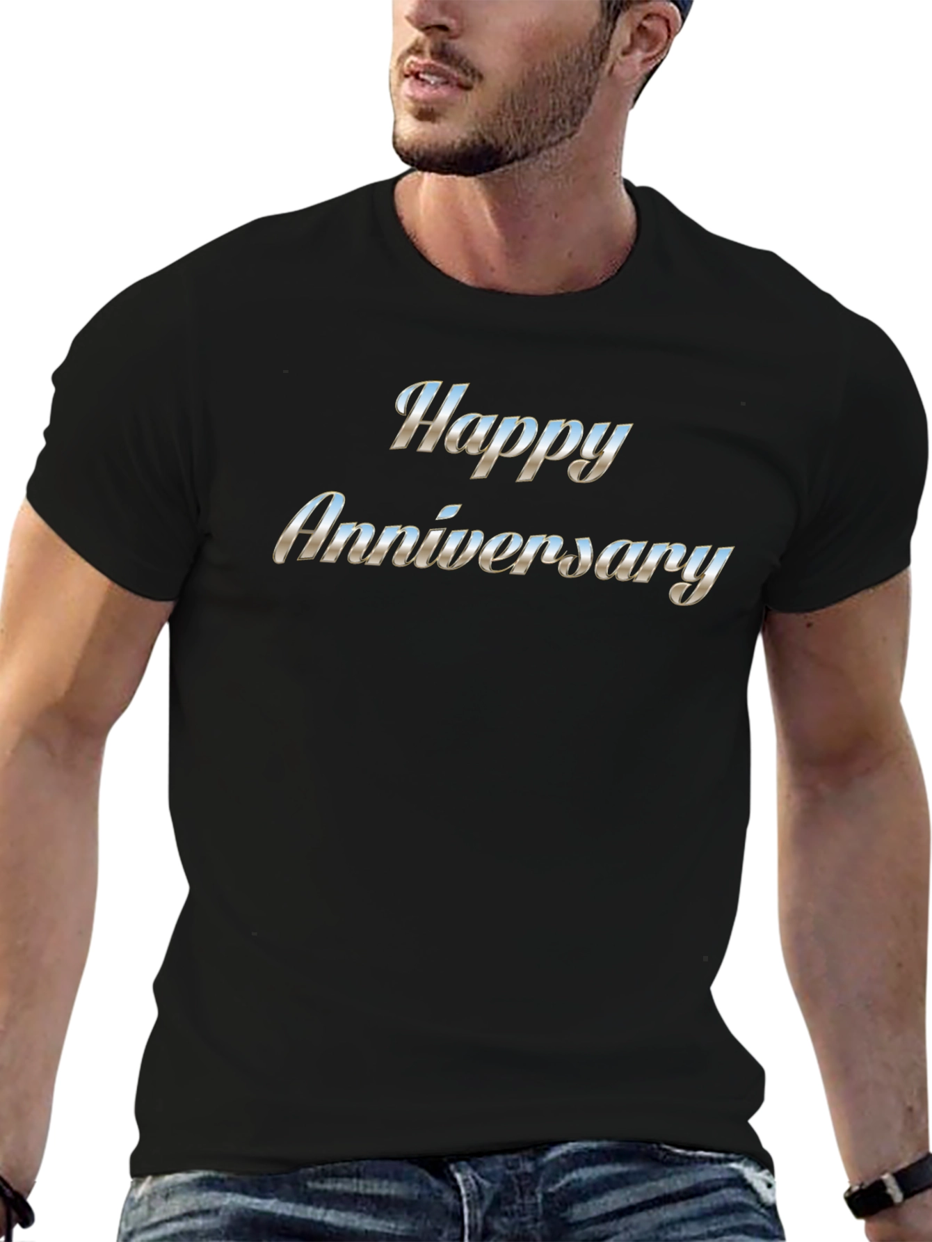 Happy Anniversary Black T-Shirt