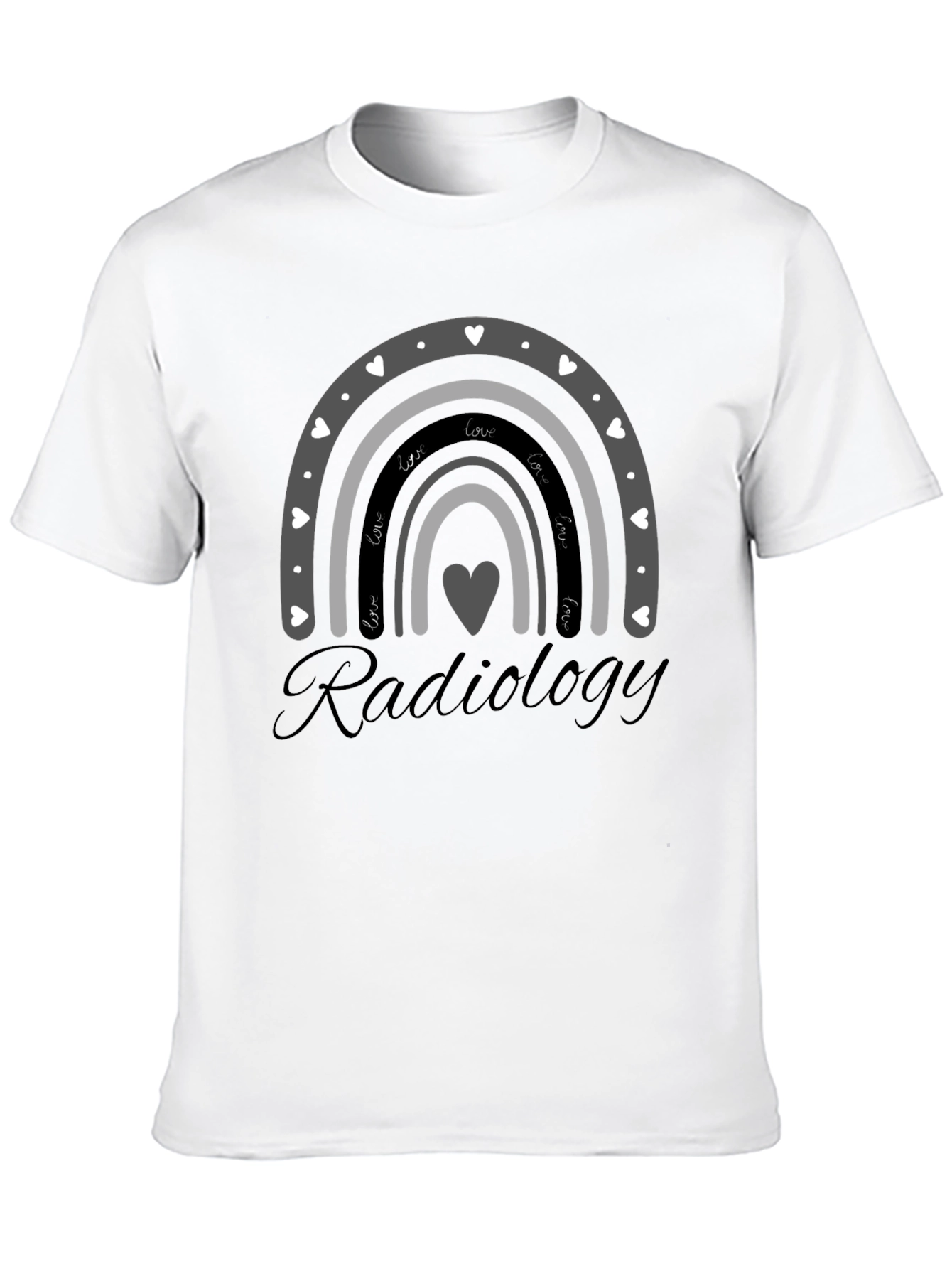 Radiology Love Rainbow Graphic T-Shirt