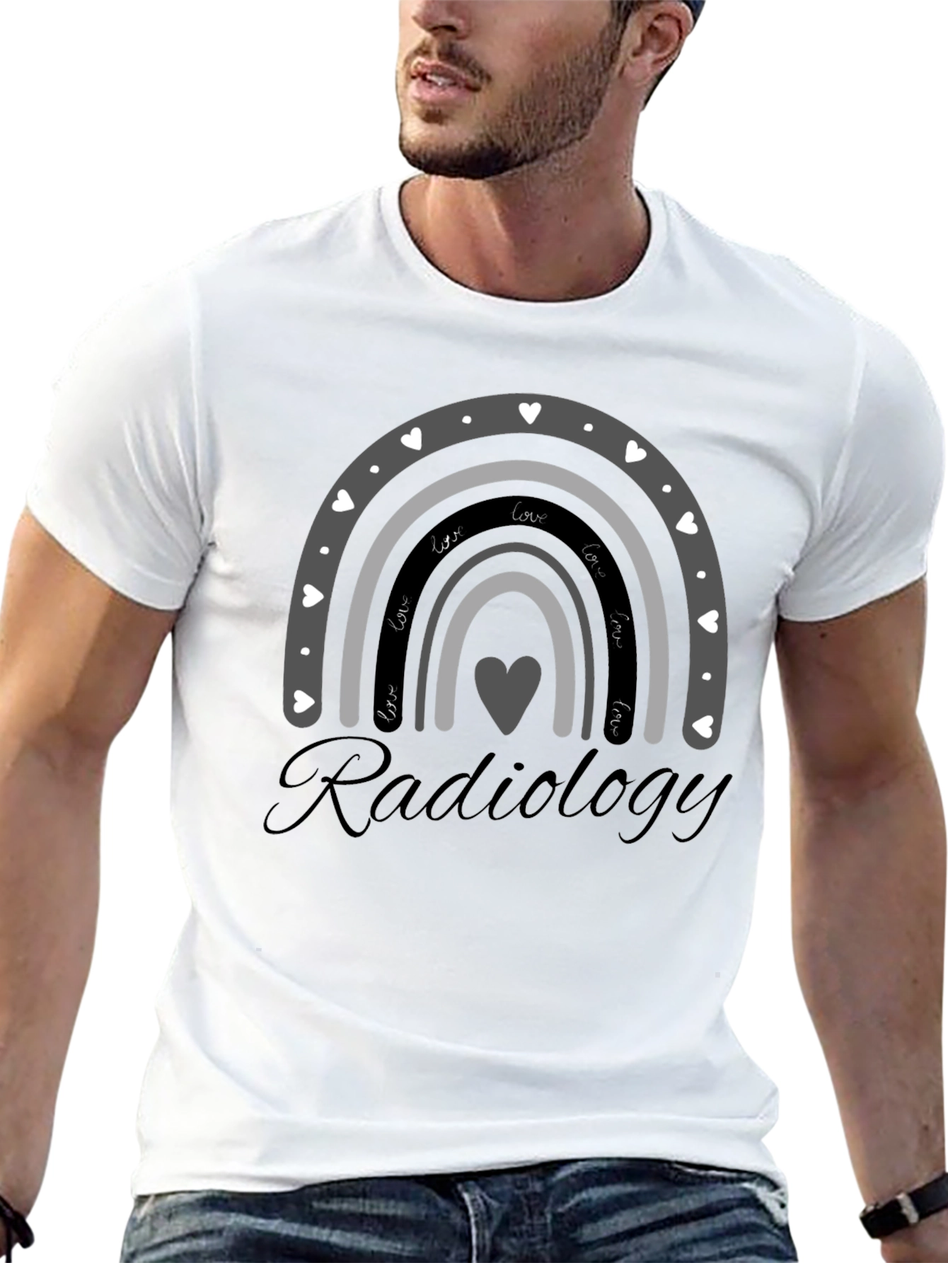 Radiology Love Rainbow Graphic T-Shirt