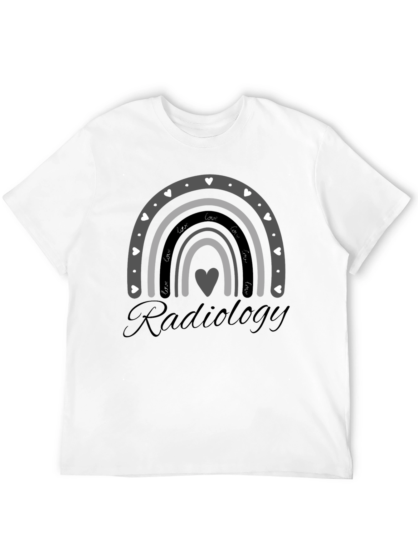 Radiology Love Rainbow Graphic T-Shirt