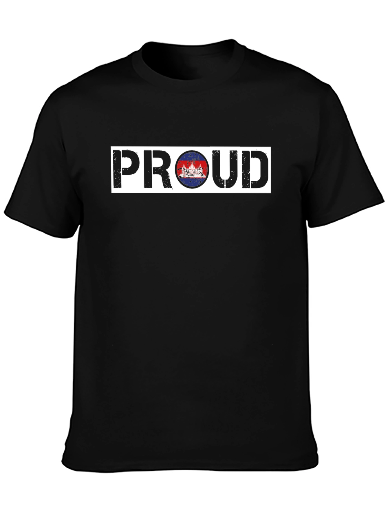Proud Country Flag Graphic Tee - Black