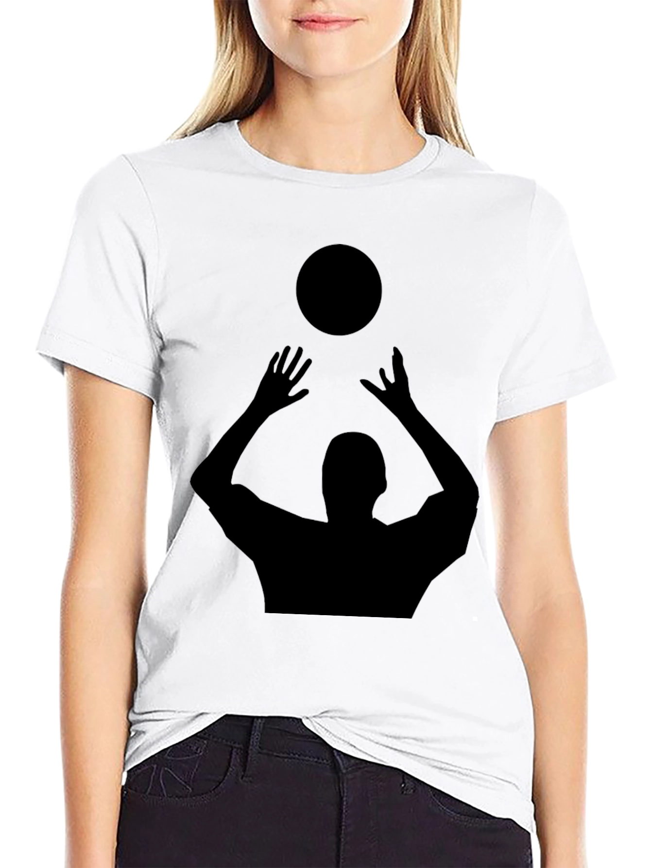 Volleyball Player Black T-Shirt