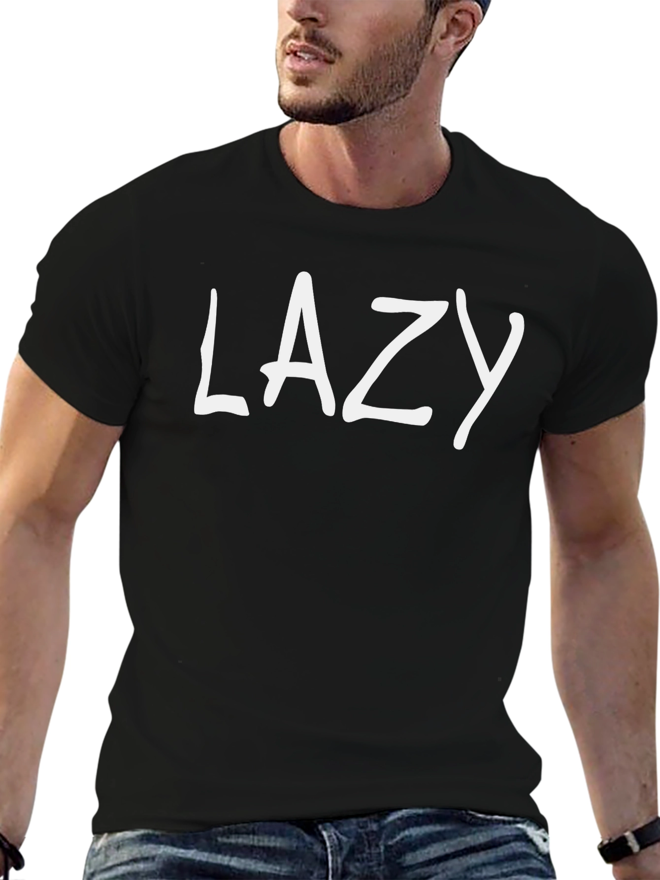 Lazy Graphic Tee - Comfortable Casual Wear