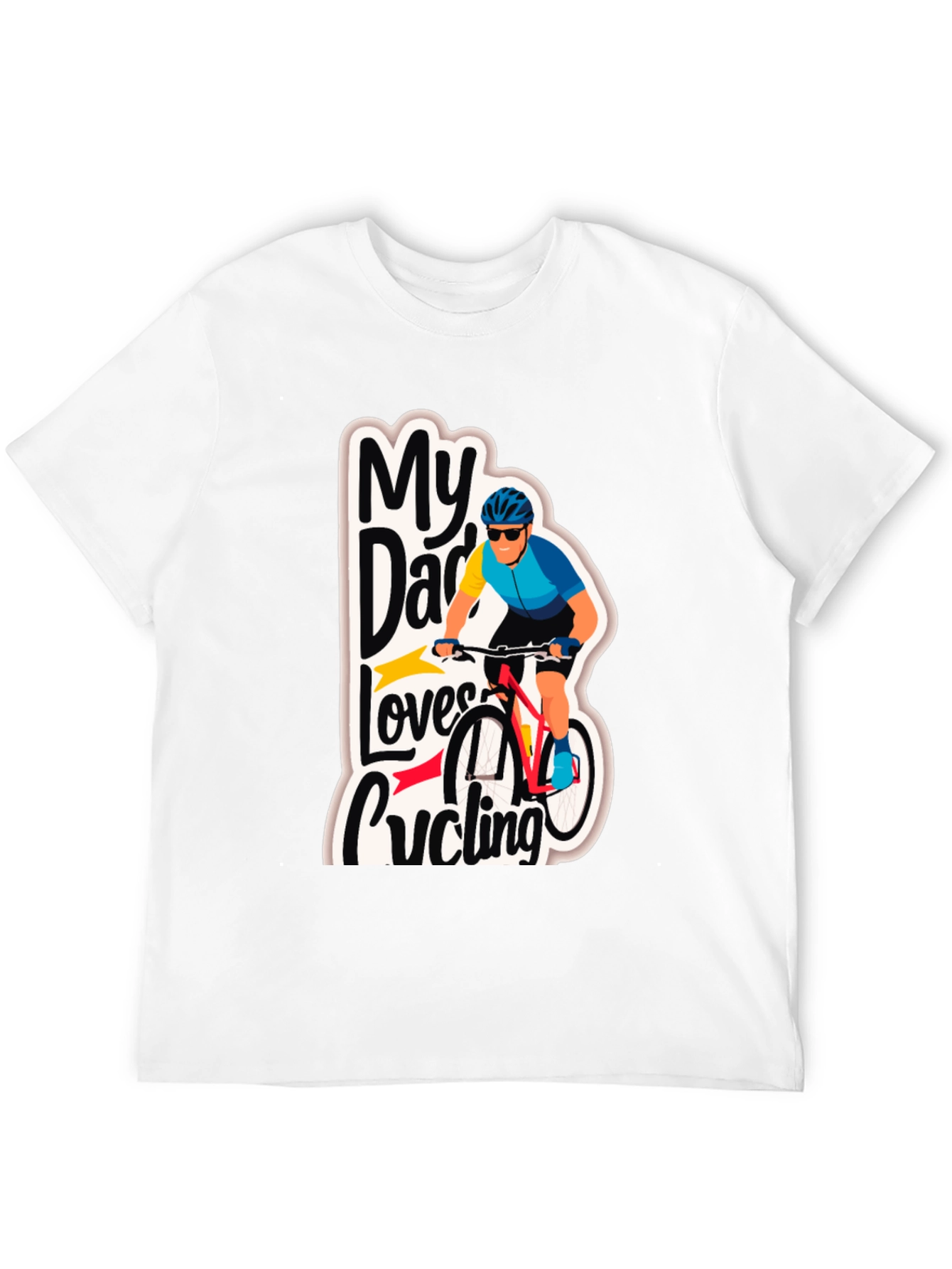 My Dad Loves Cycling Graphic T-Shirt