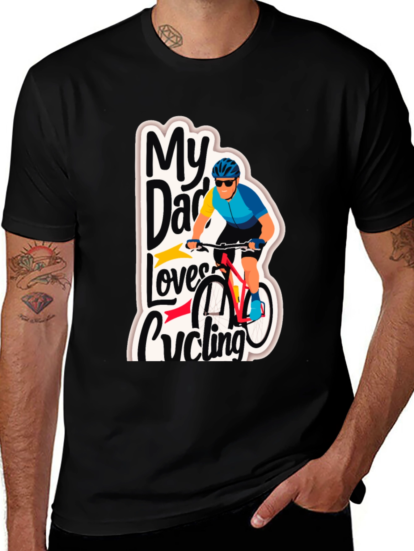 My Dad Loves Cycling Graphic T-Shirt