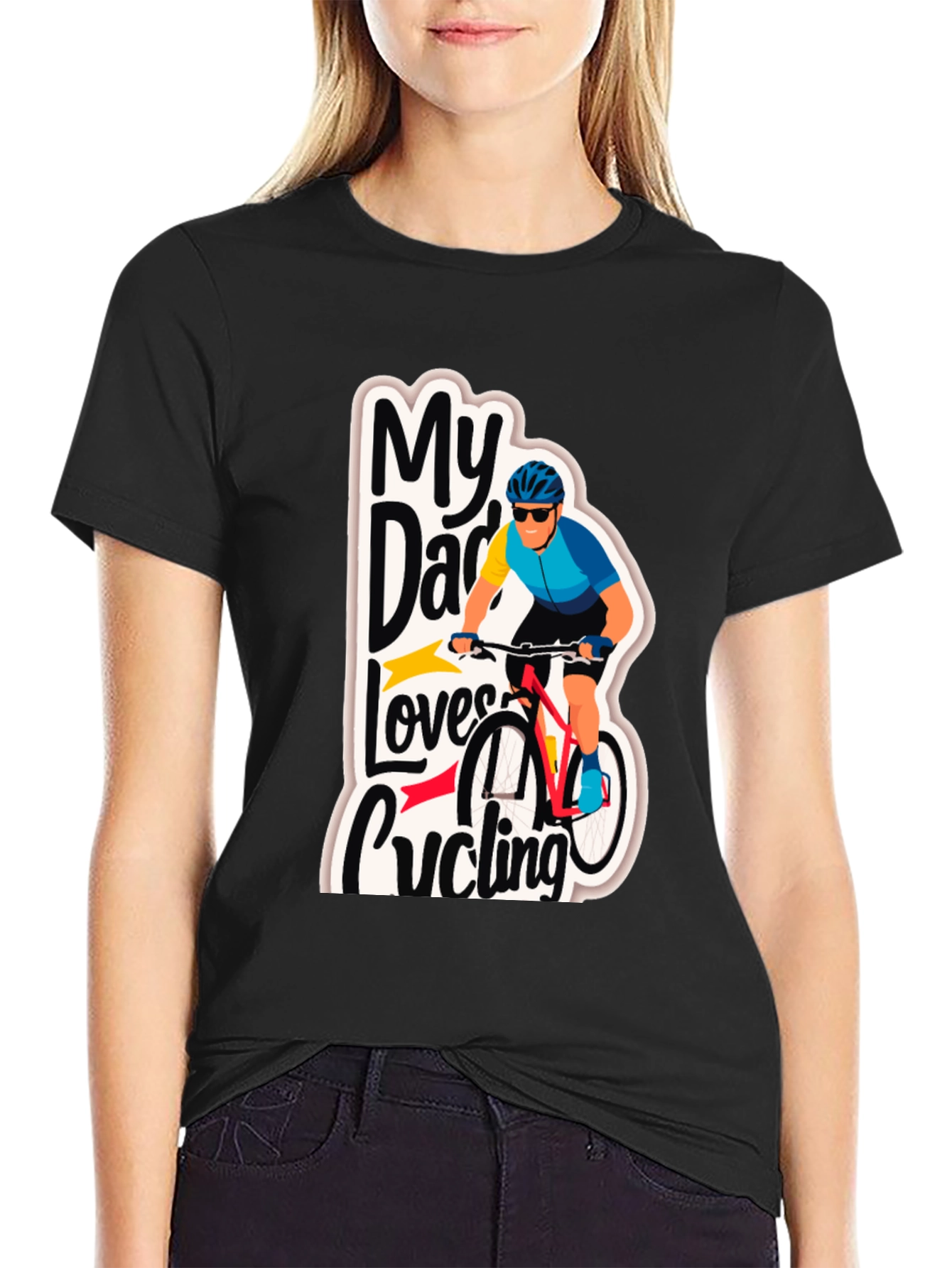 My Dad Loves Cycling Graphic T-Shirt