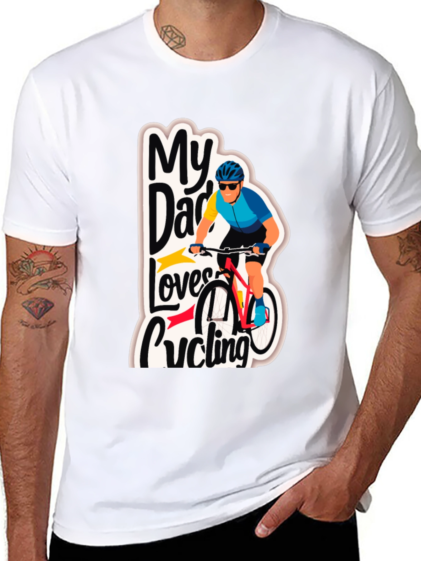 My Dad Loves Cycling Graphic T-Shirt