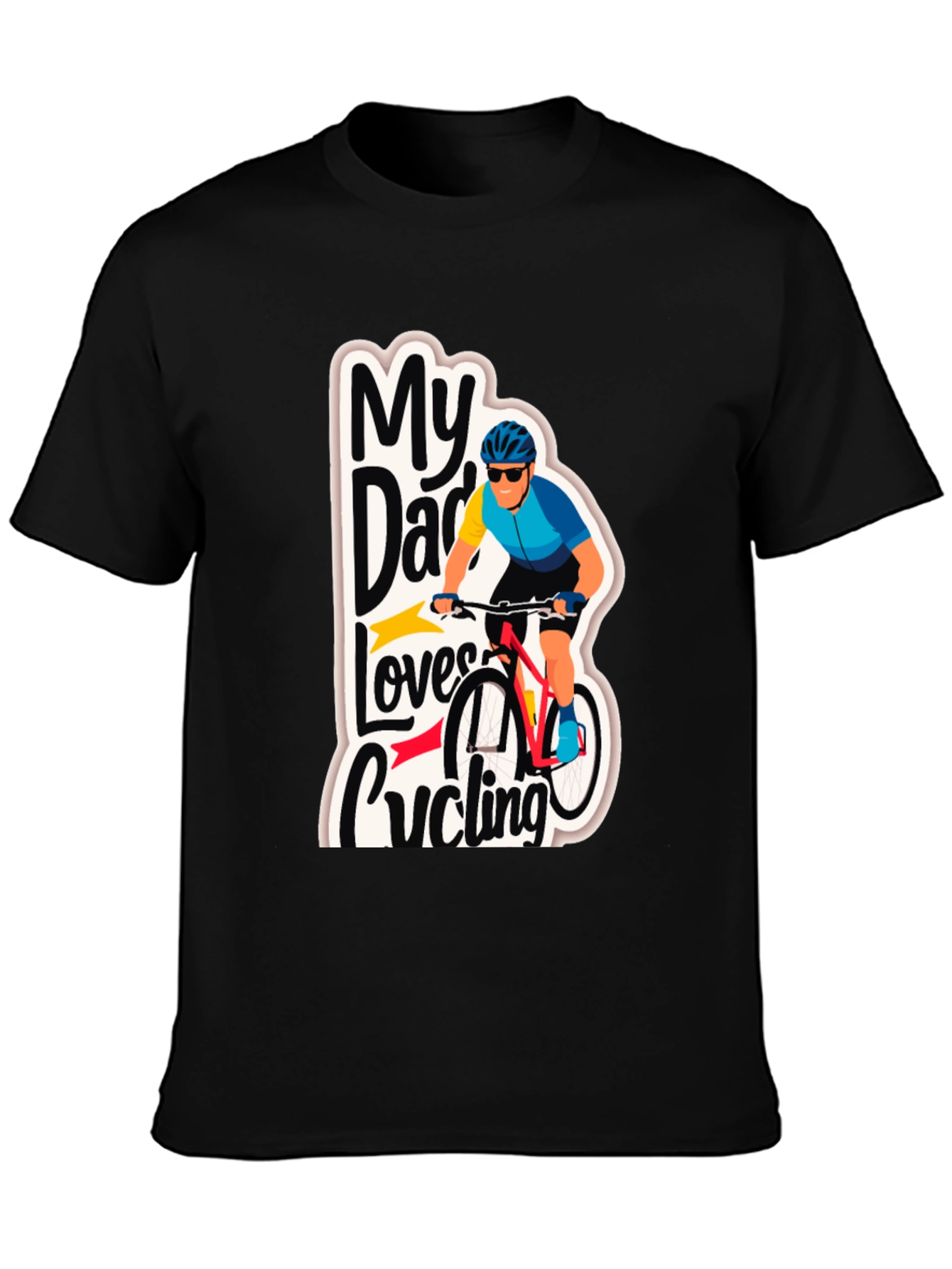 My Dad Loves Cycling Graphic T-Shirt