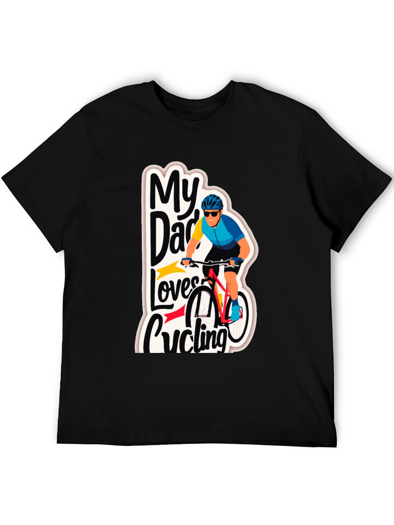 My Dad Loves Cycling Graphic T-Shirt