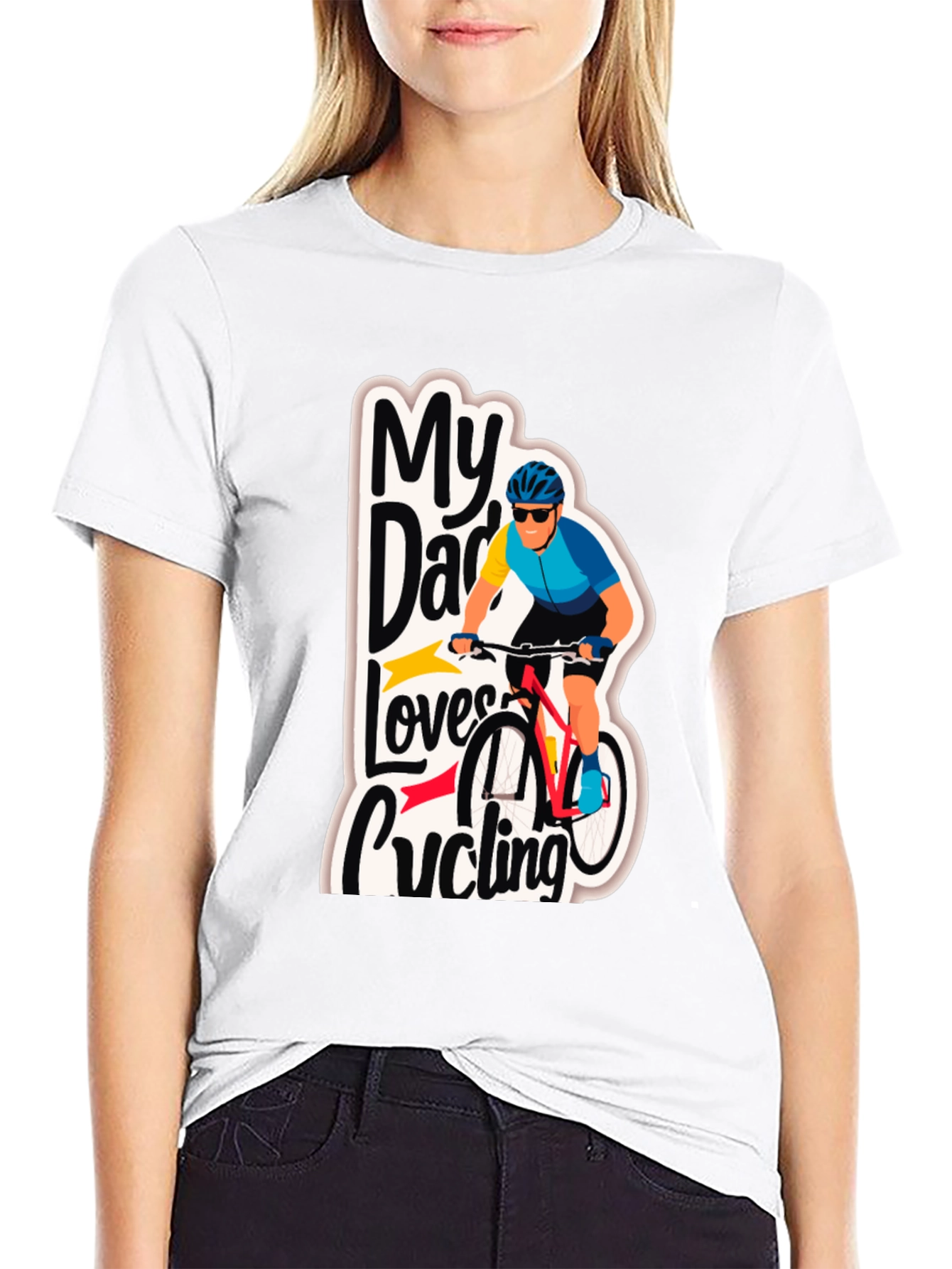 My Dad Loves Cycling Graphic T-Shirt