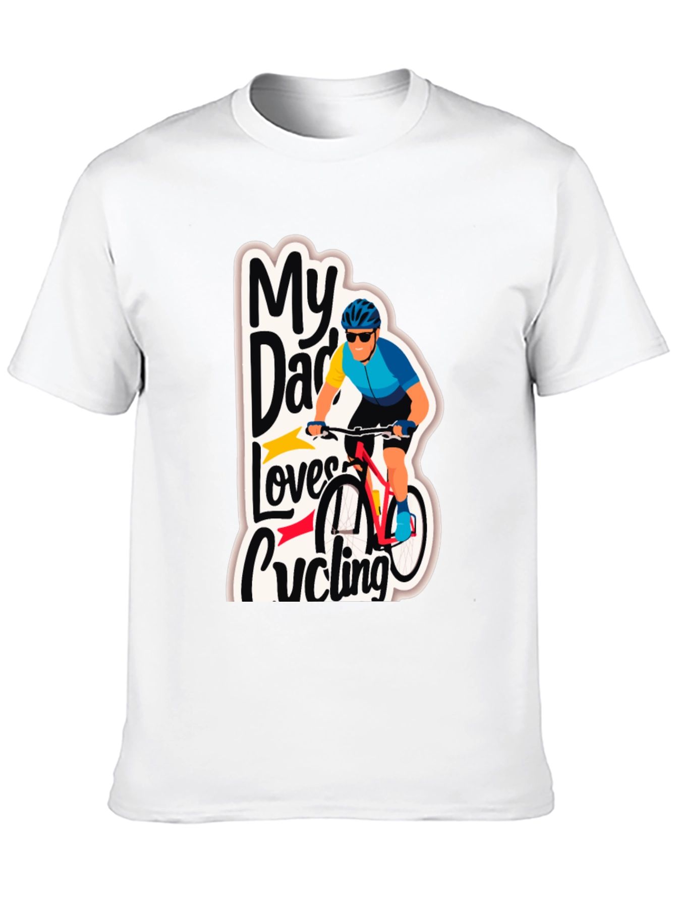 My Dad Loves Cycling Graphic T-Shirt