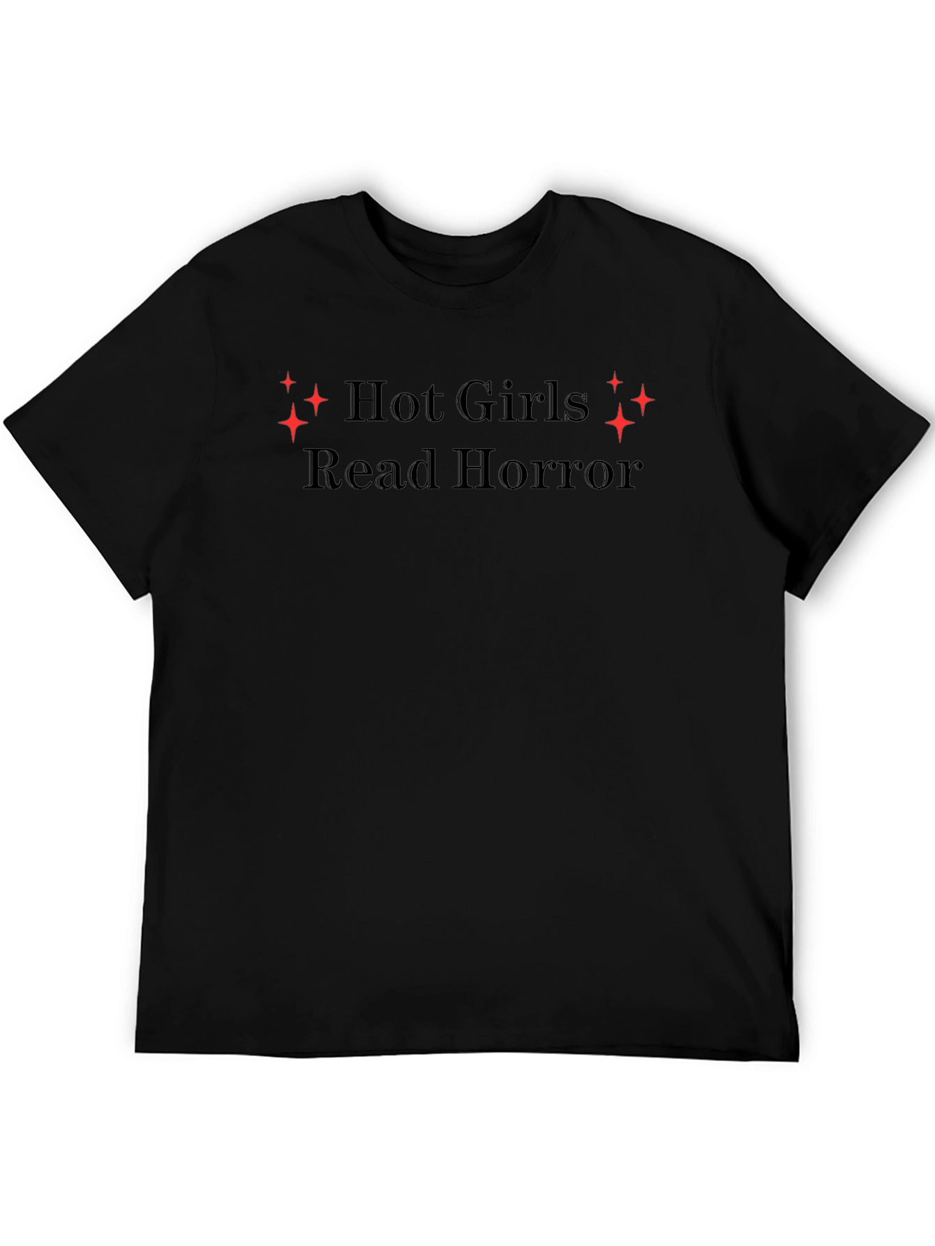 Hot Girls Read Horror Black Tee