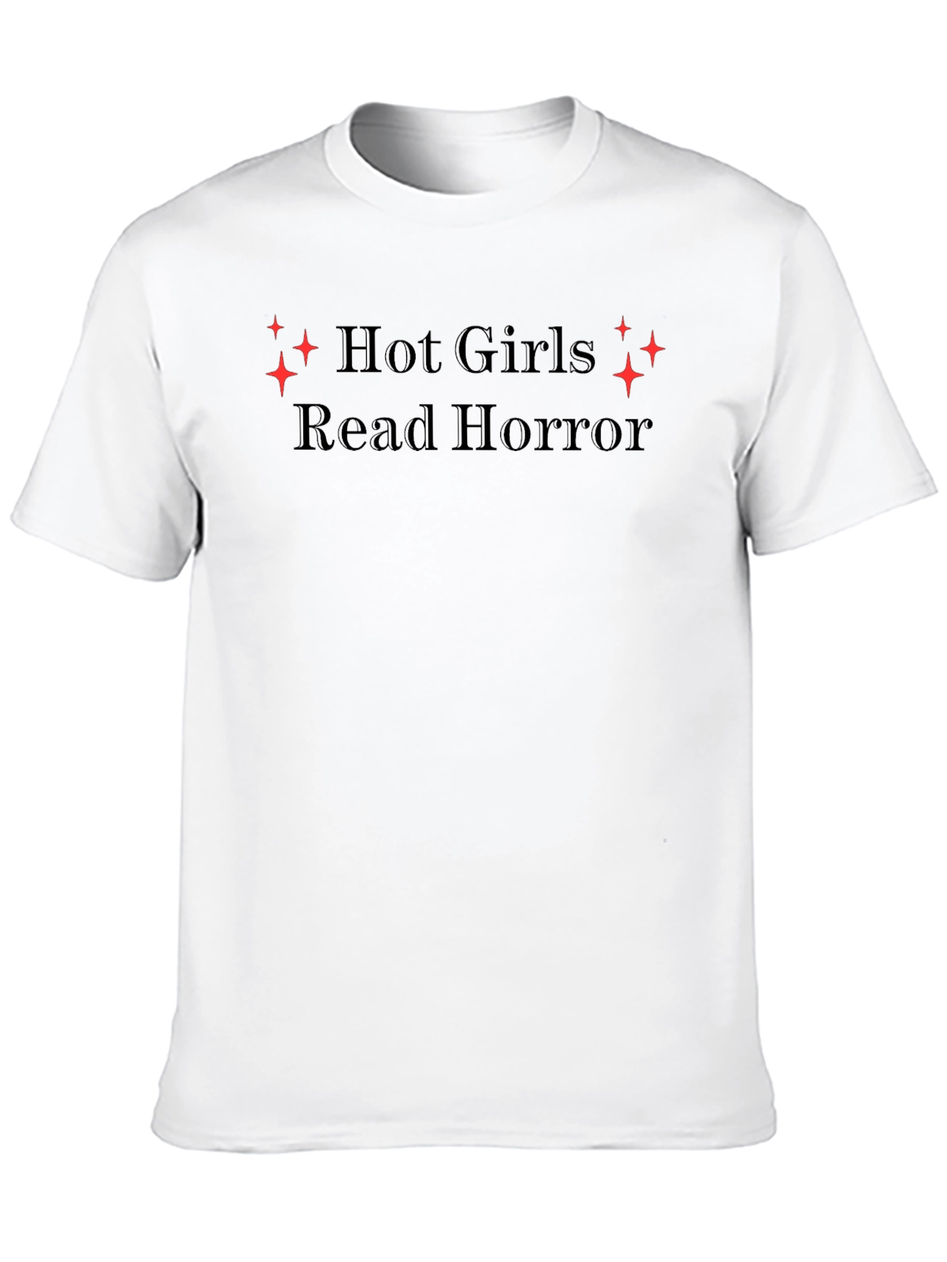 Hot Girls Read Horror Black Tee