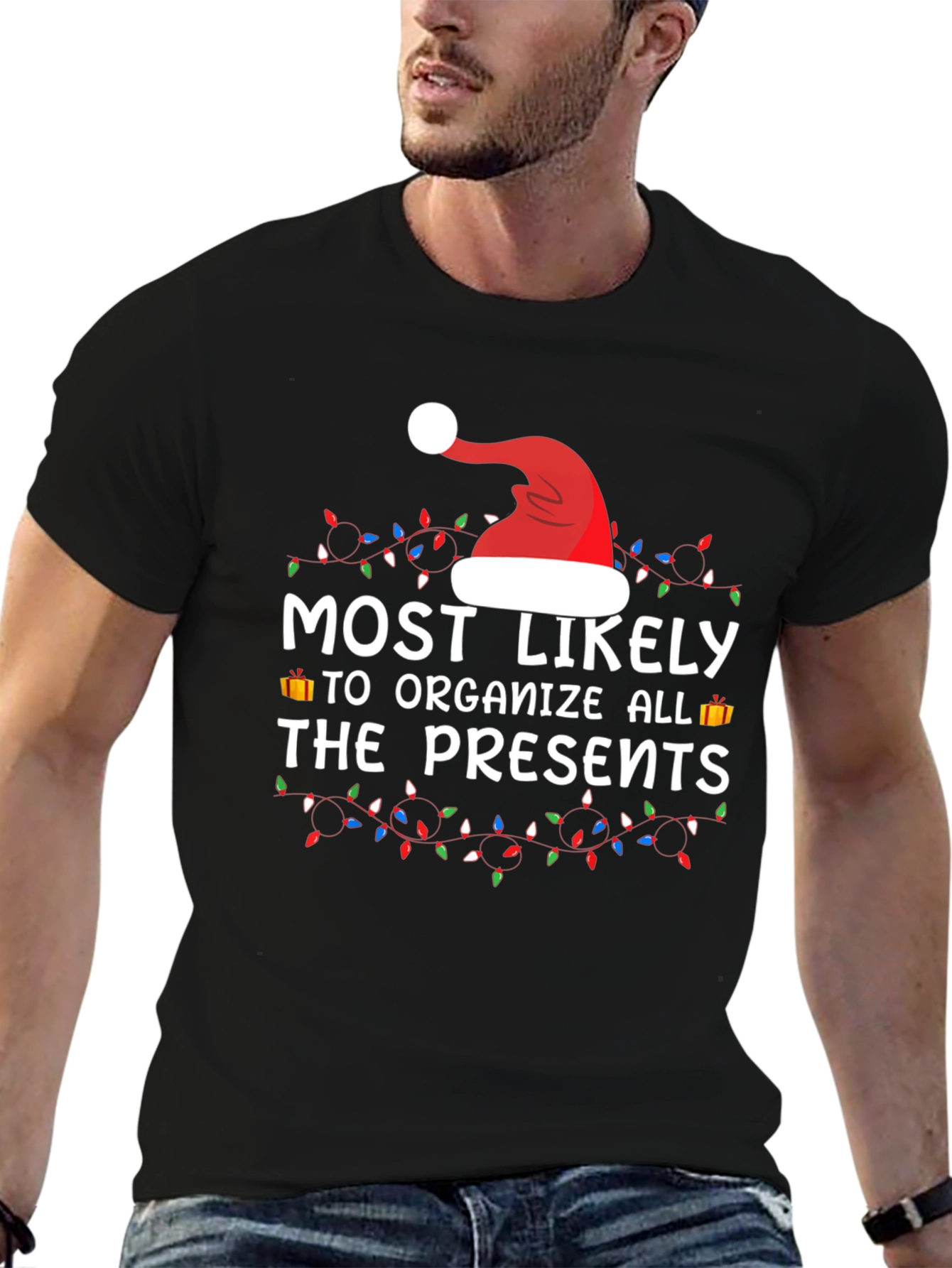 Festive Holiday Tee: Most Likely to Organize Presents