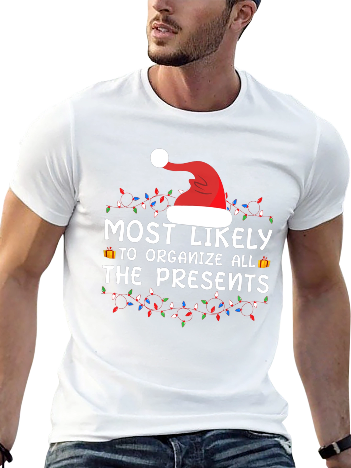 Festive Holiday Tee: Most Likely to Organize Presents