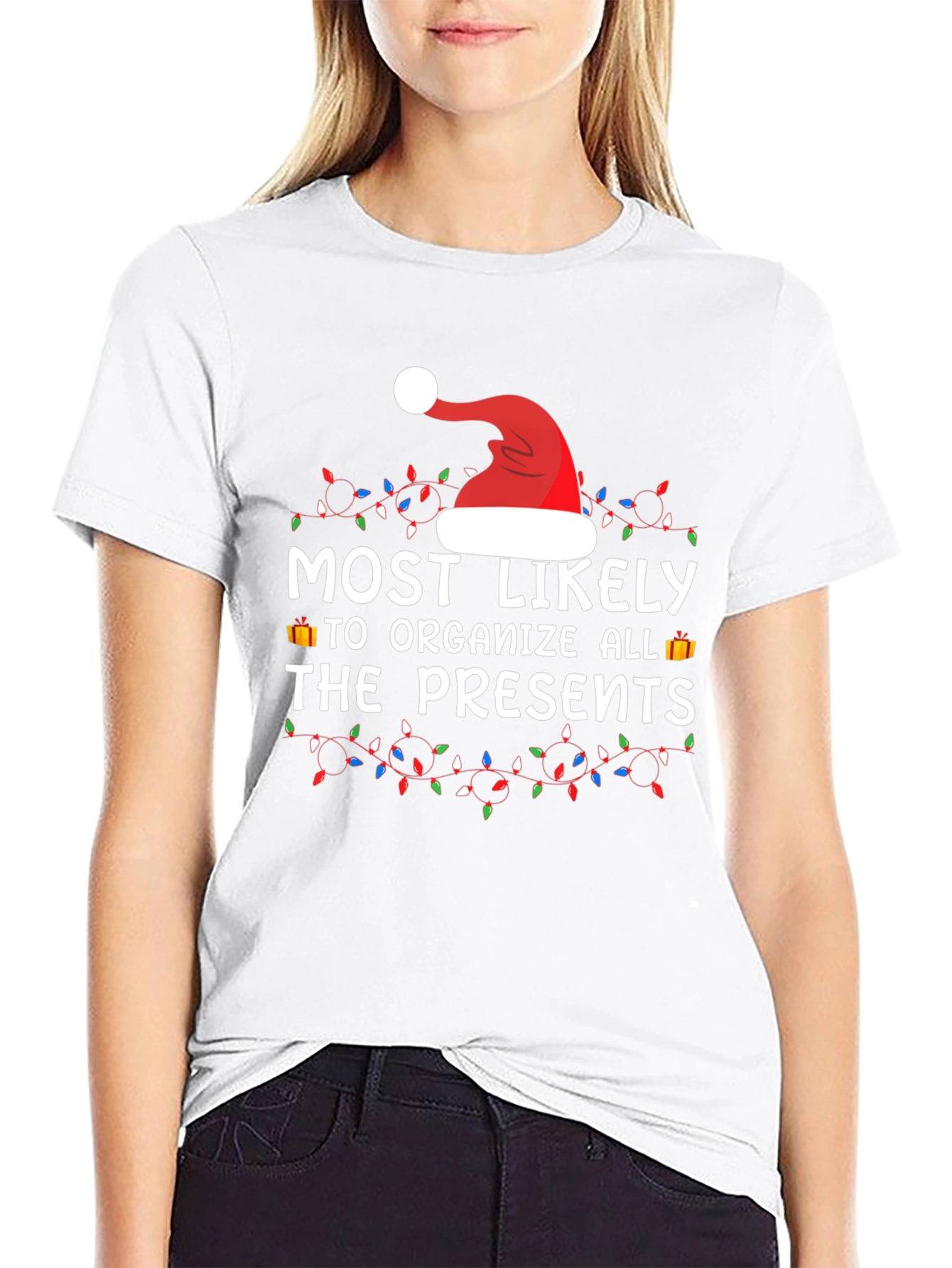 Festive Holiday Tee: Most Likely to Organize Presents